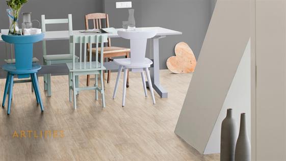 Wood 60084 Bleached Rustic Yapıştırmalı LVT 120CM*20CM