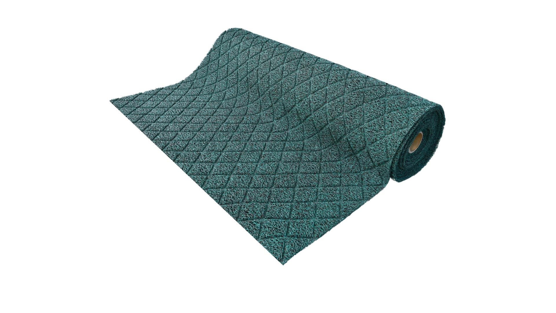 11 mm 120x660 CM 55010 Yeşil Baklava Desenli Kıvırcık Paspas