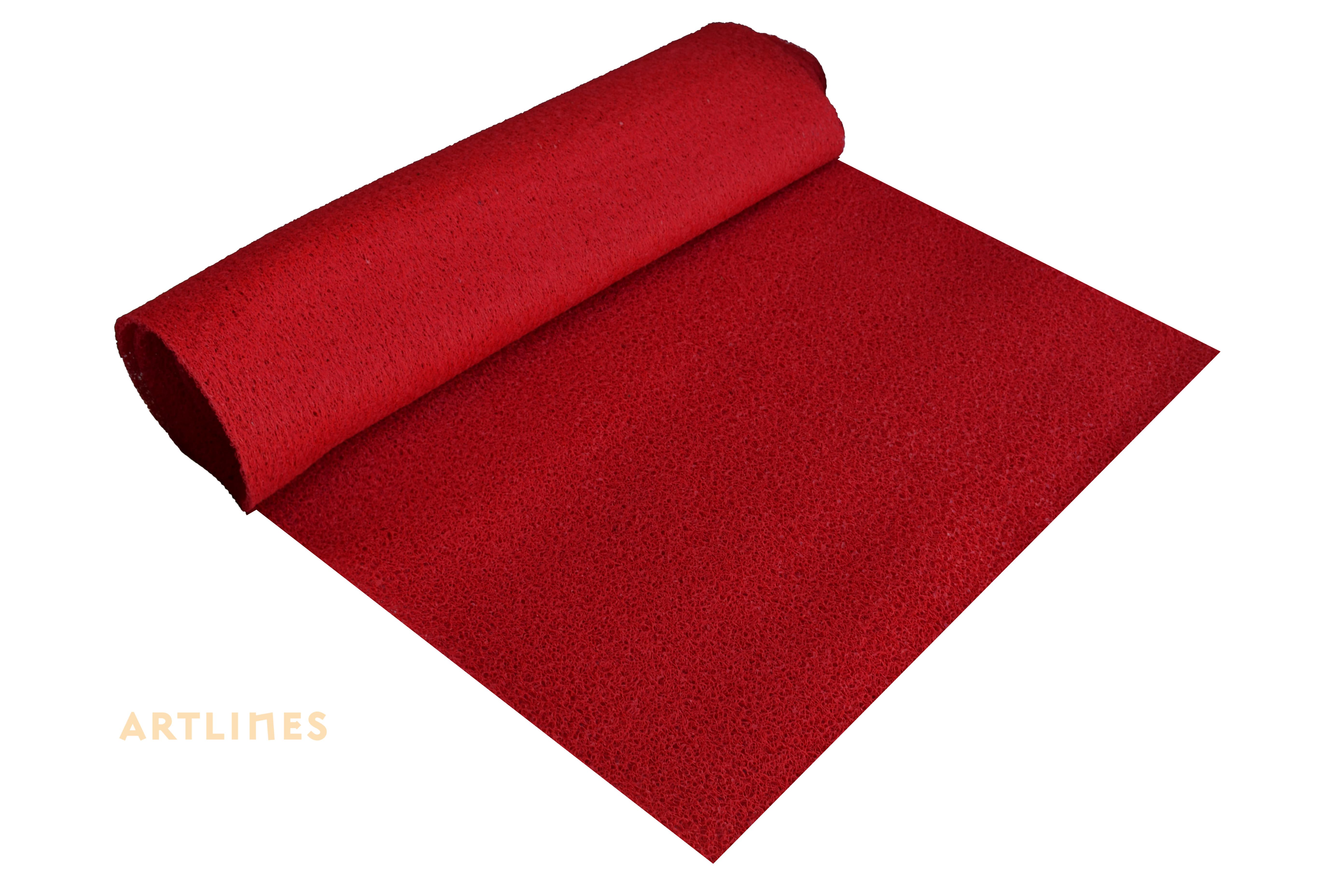 12mm Kırmızı Kıvırcık Paspas 10012 En:100 cm Boy:5,00 mt