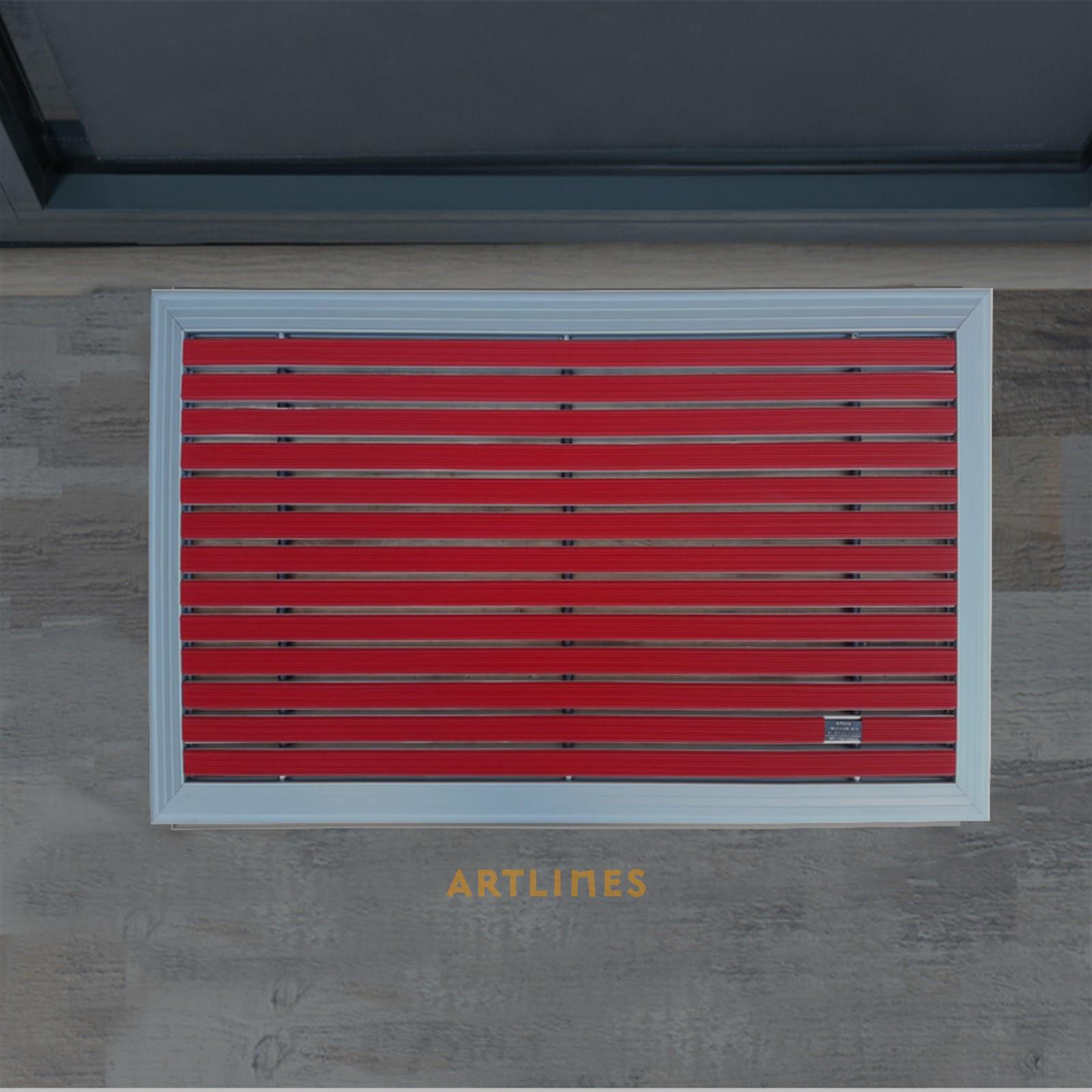 Artlines 20 mm 45x70 cm Kauçuk Yüzeyli Alüminyum Paspas