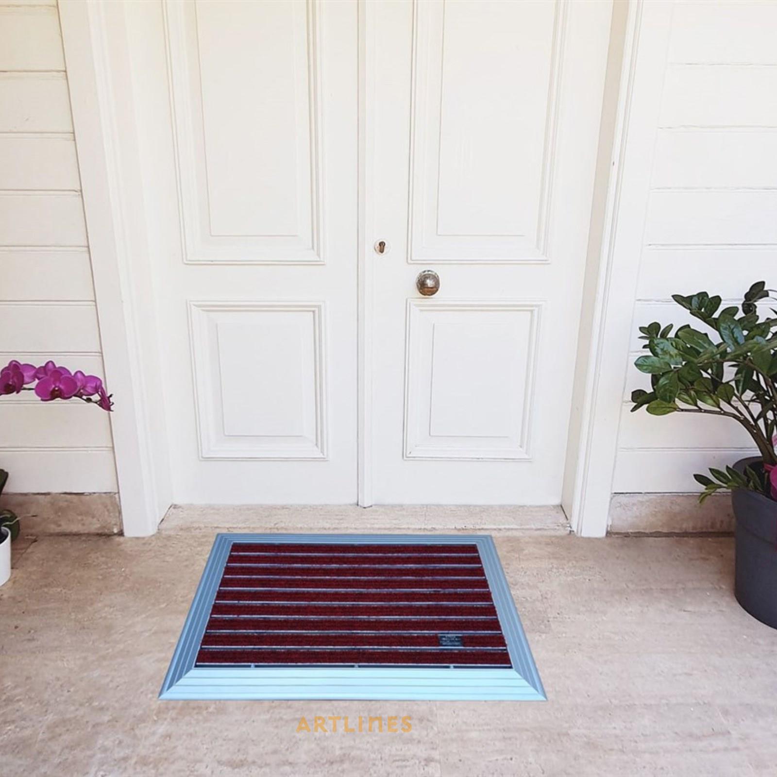 Artlines 20 mm 55x90 cm Rip Halı Yüzeyli Alüminyum Paspas