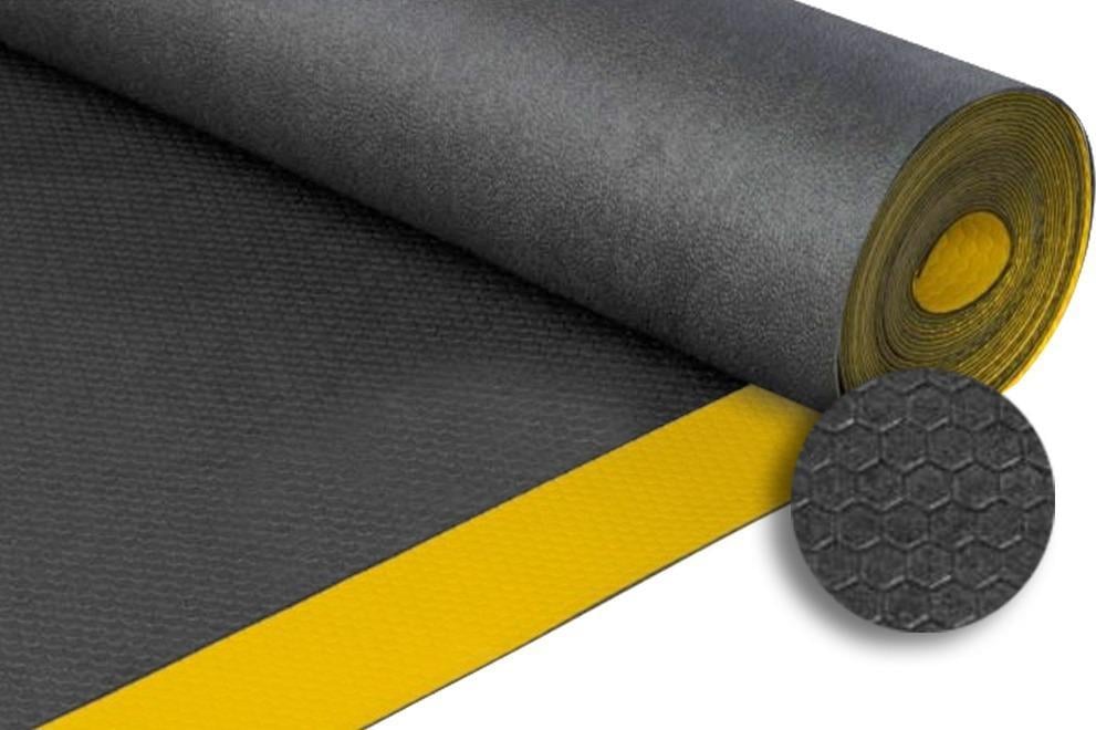 Artlines Sarı Şeritli Siyah 100 cm Yalıtkan Paspas 3mm 20KV