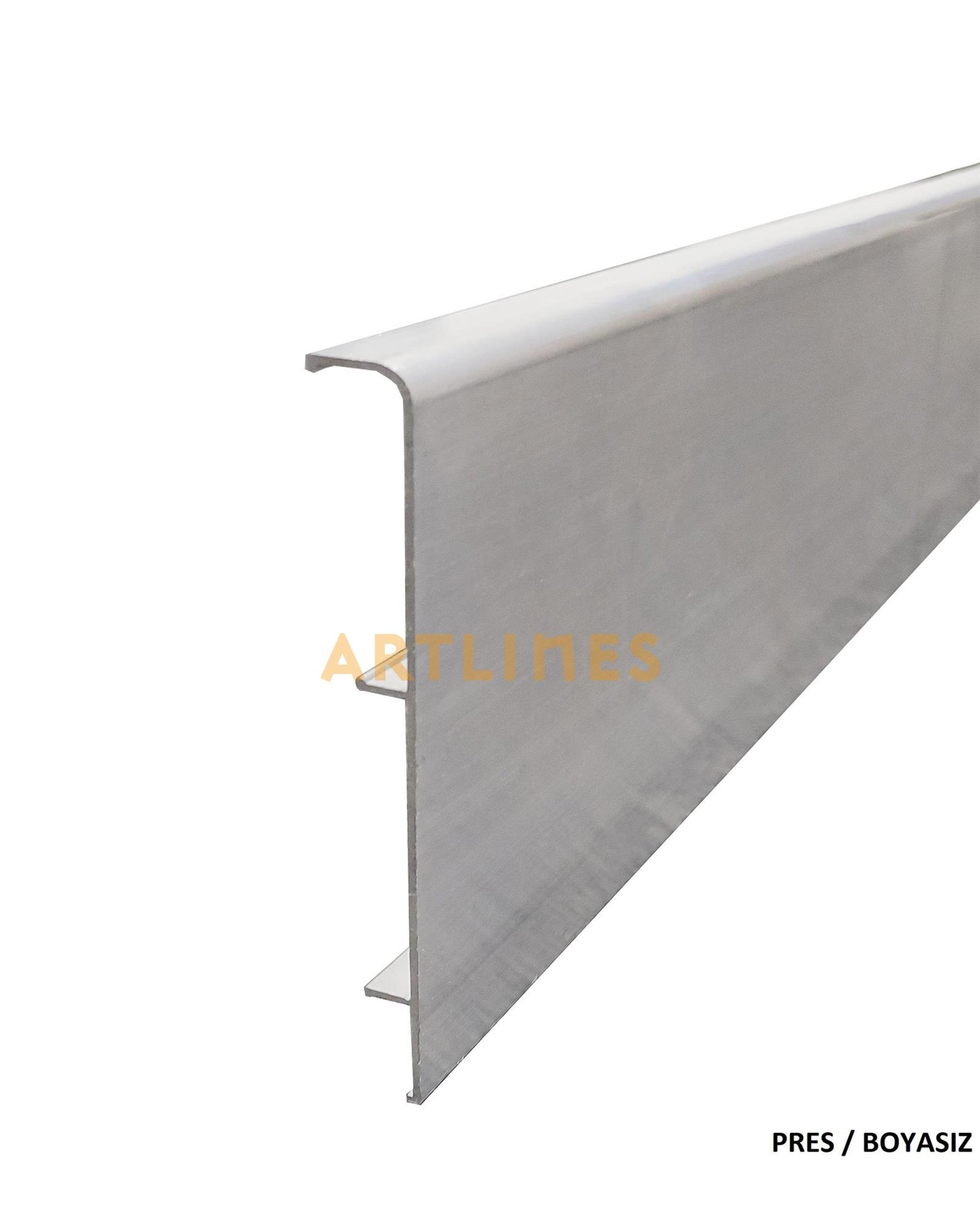 RAIN 100 mm Alüminyum Süpürgelik  Pres / Ham Boyasız