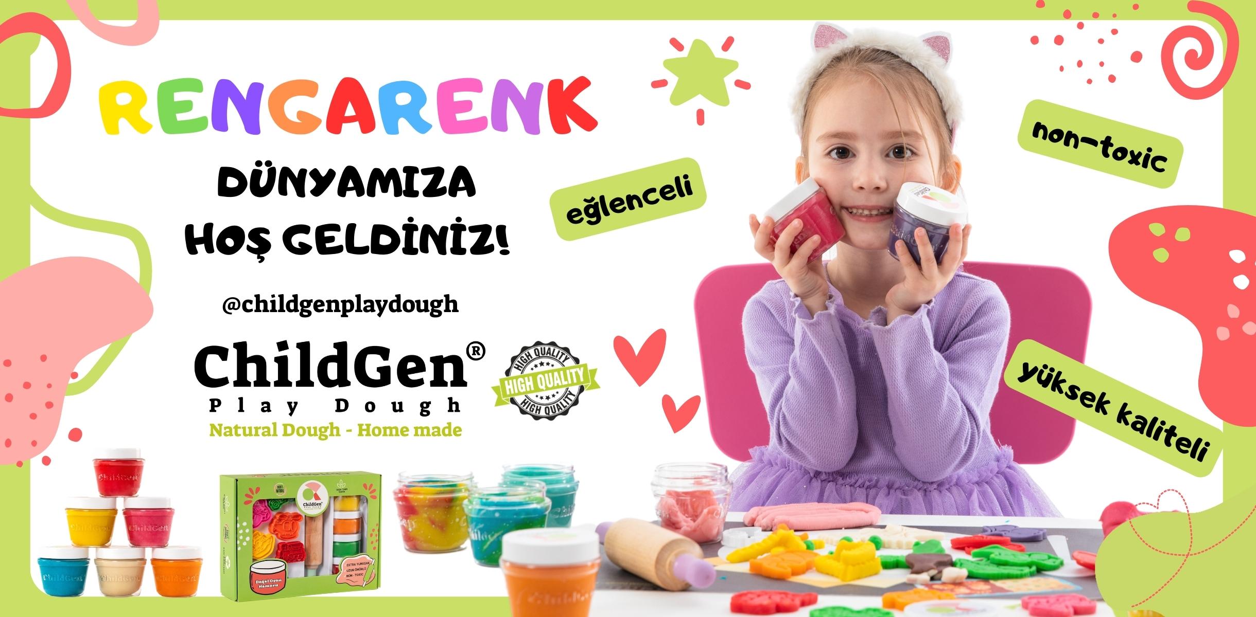 CE Belgeli | Doğal Oyun Hamuru | ChildGen Play Dough