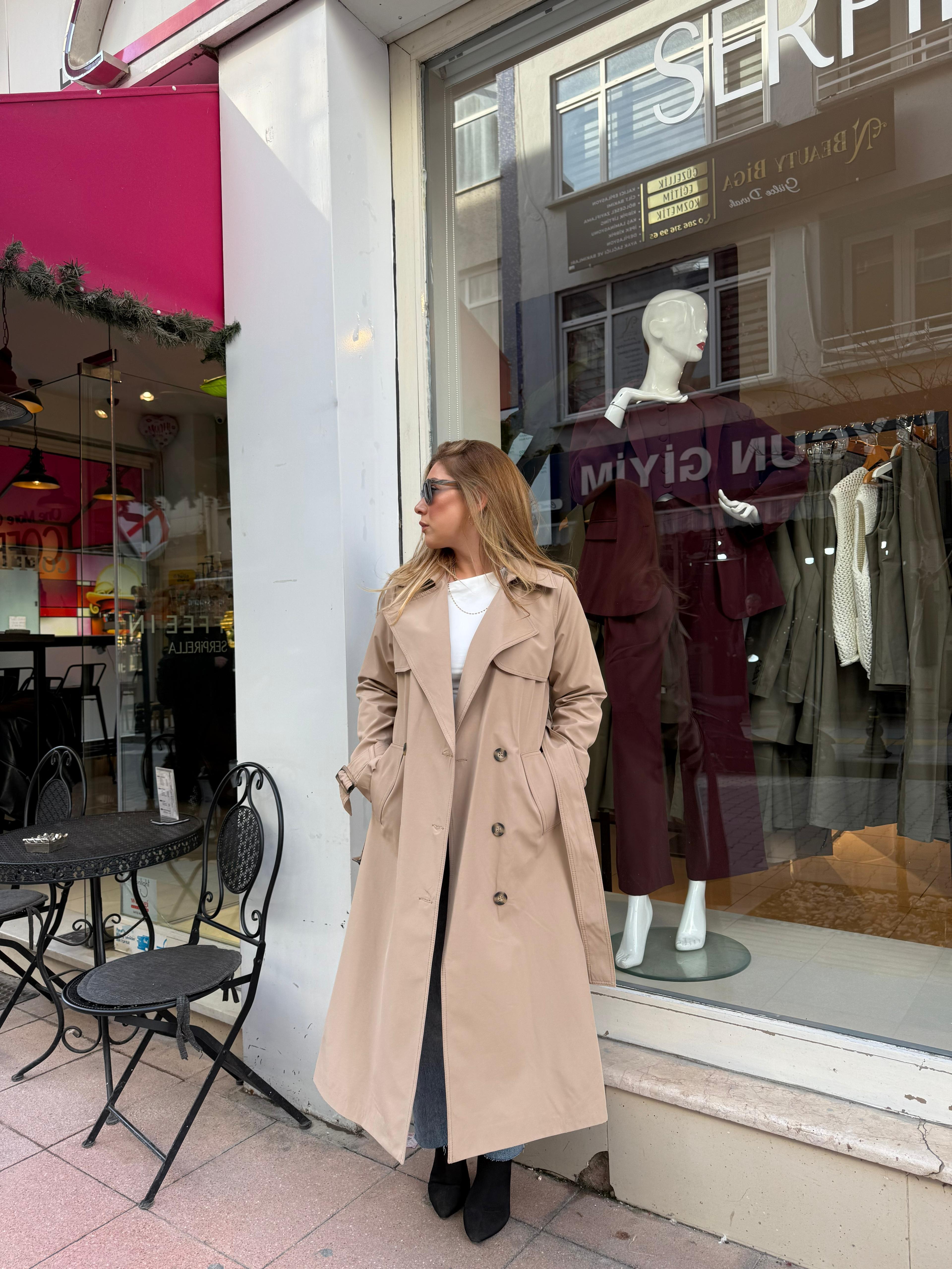 Ceket1204 Orijinal Marka Trençkot Taş