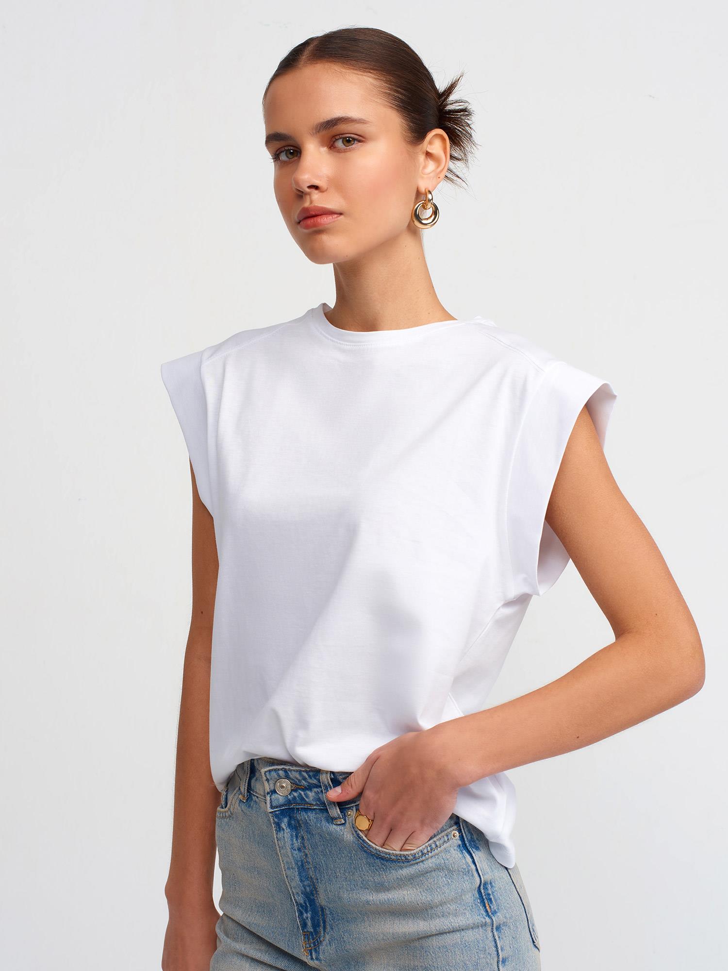 T-Shirt30724 Pamuklu T-Shirt Beyaz