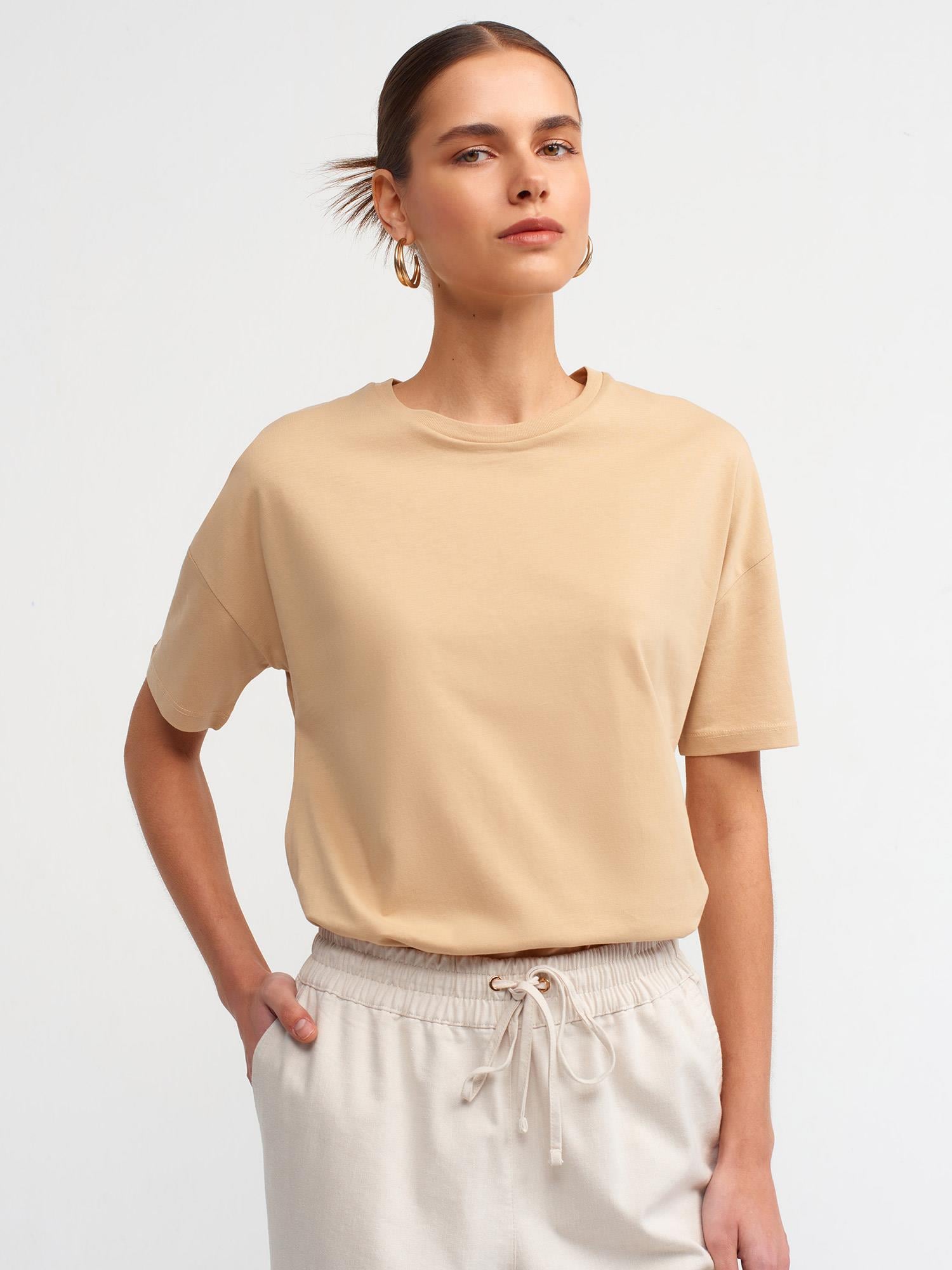 T-Shirt3683 Basic T-Shirt Bej