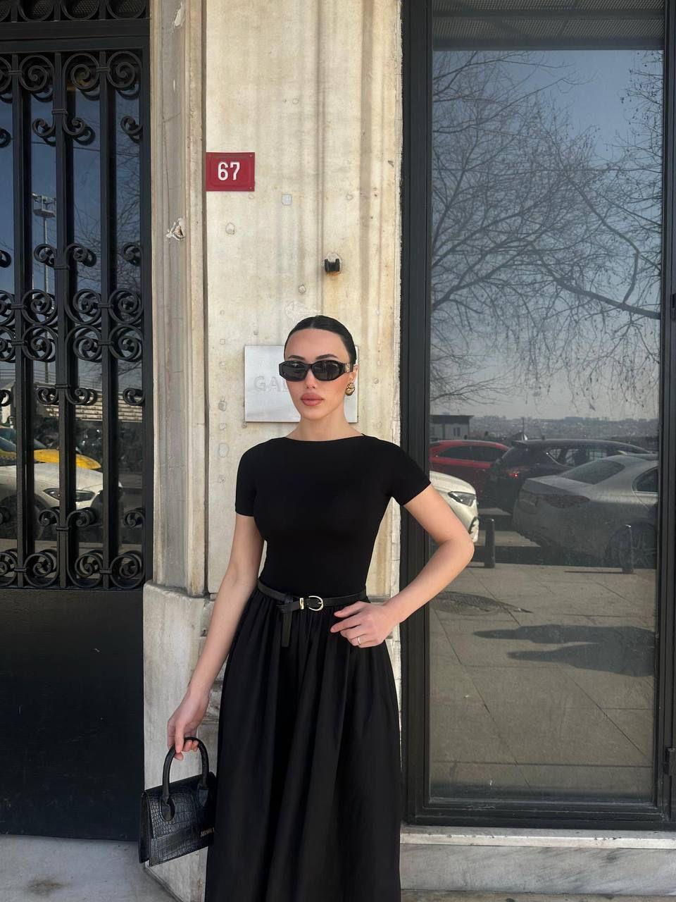 Midi Elbiseler202069 Noir Elbise Siyah
