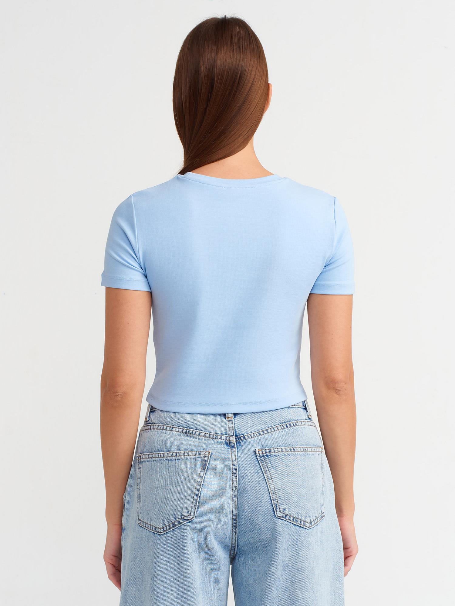 T-Shirt30124 Crop T-Shirt Mavi