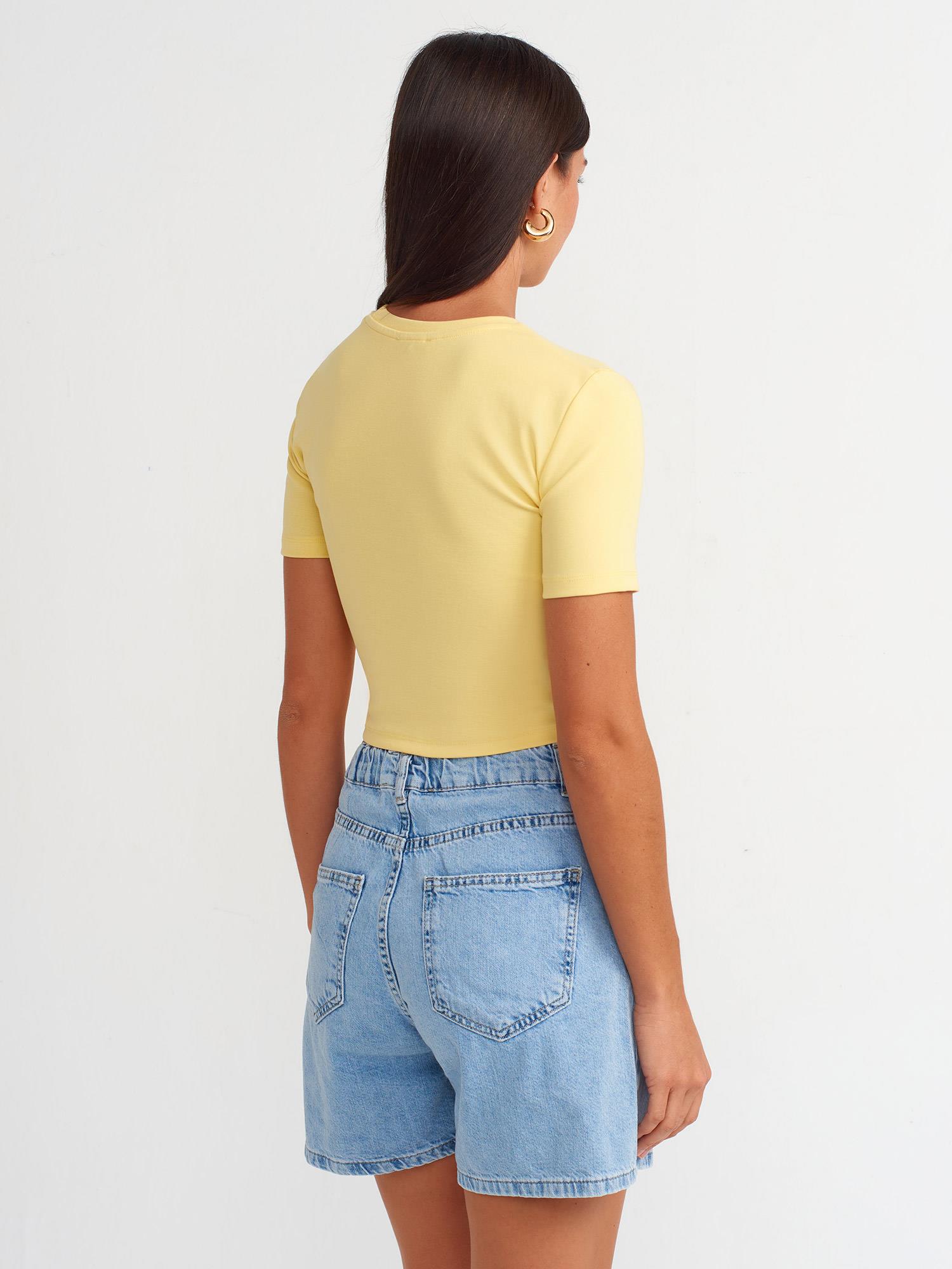 T-Shirt30124 Crop T-Shirt Sarı