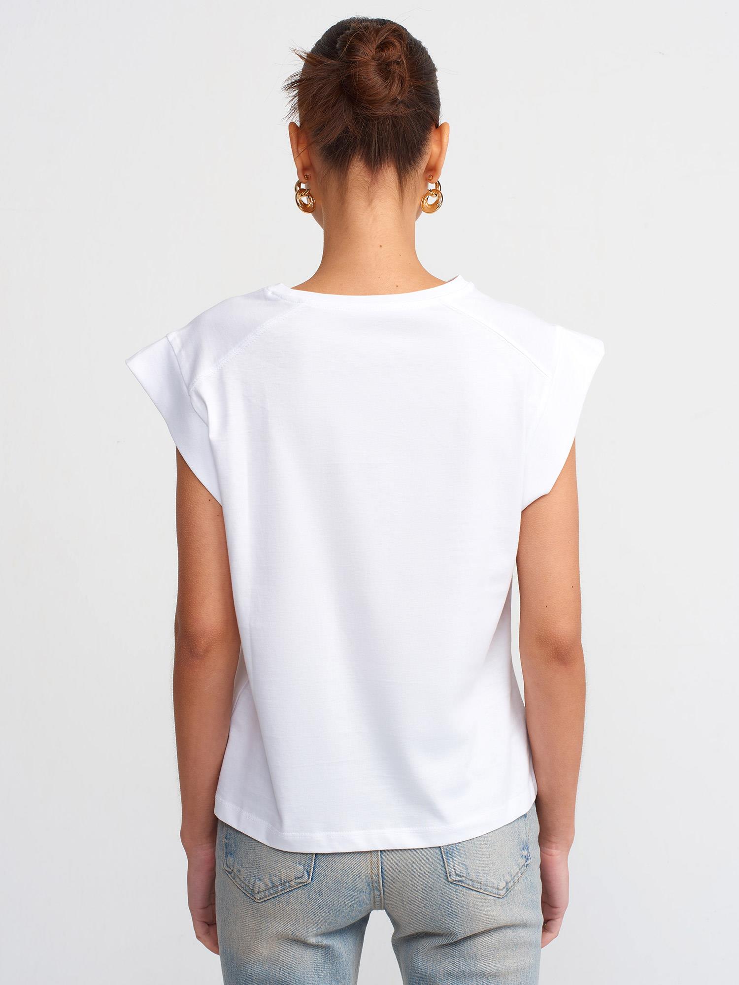 T-Shirt30724 Pamuklu T-Shirt Beyaz