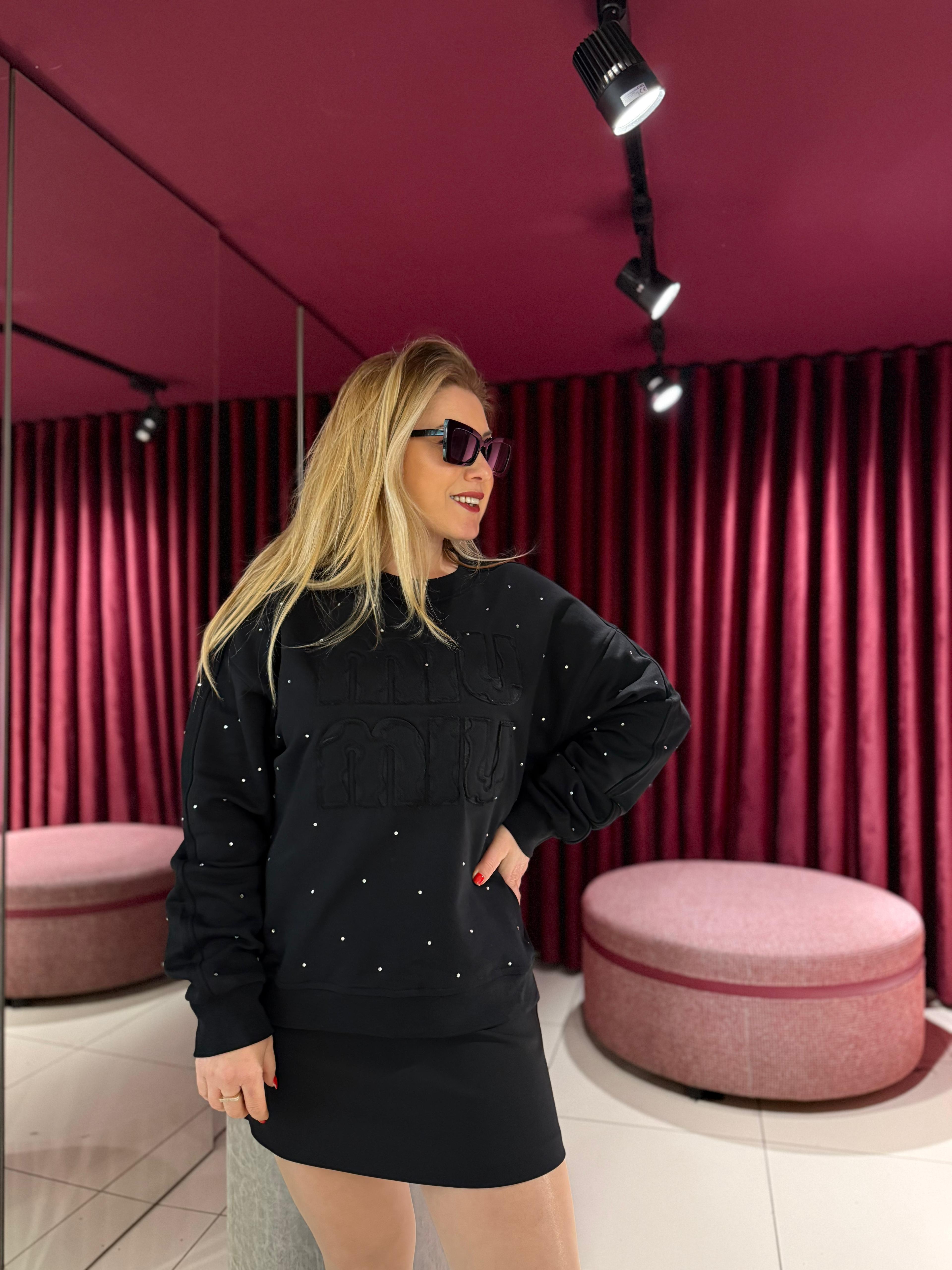 Sweat-Shirt3509 Miu Miu Sweat Siyah