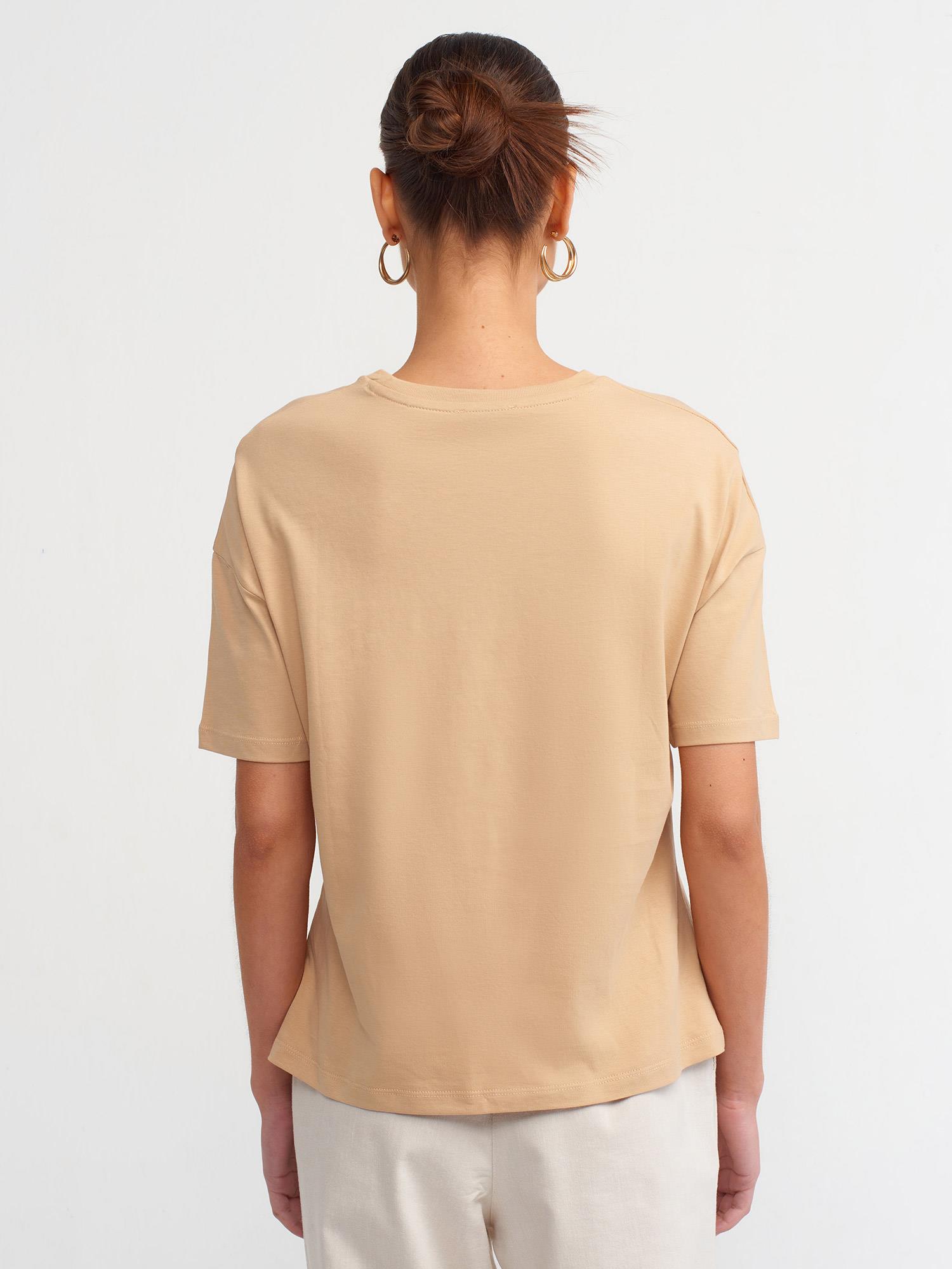T-Shirt3683 Basic T-Shirt Bej