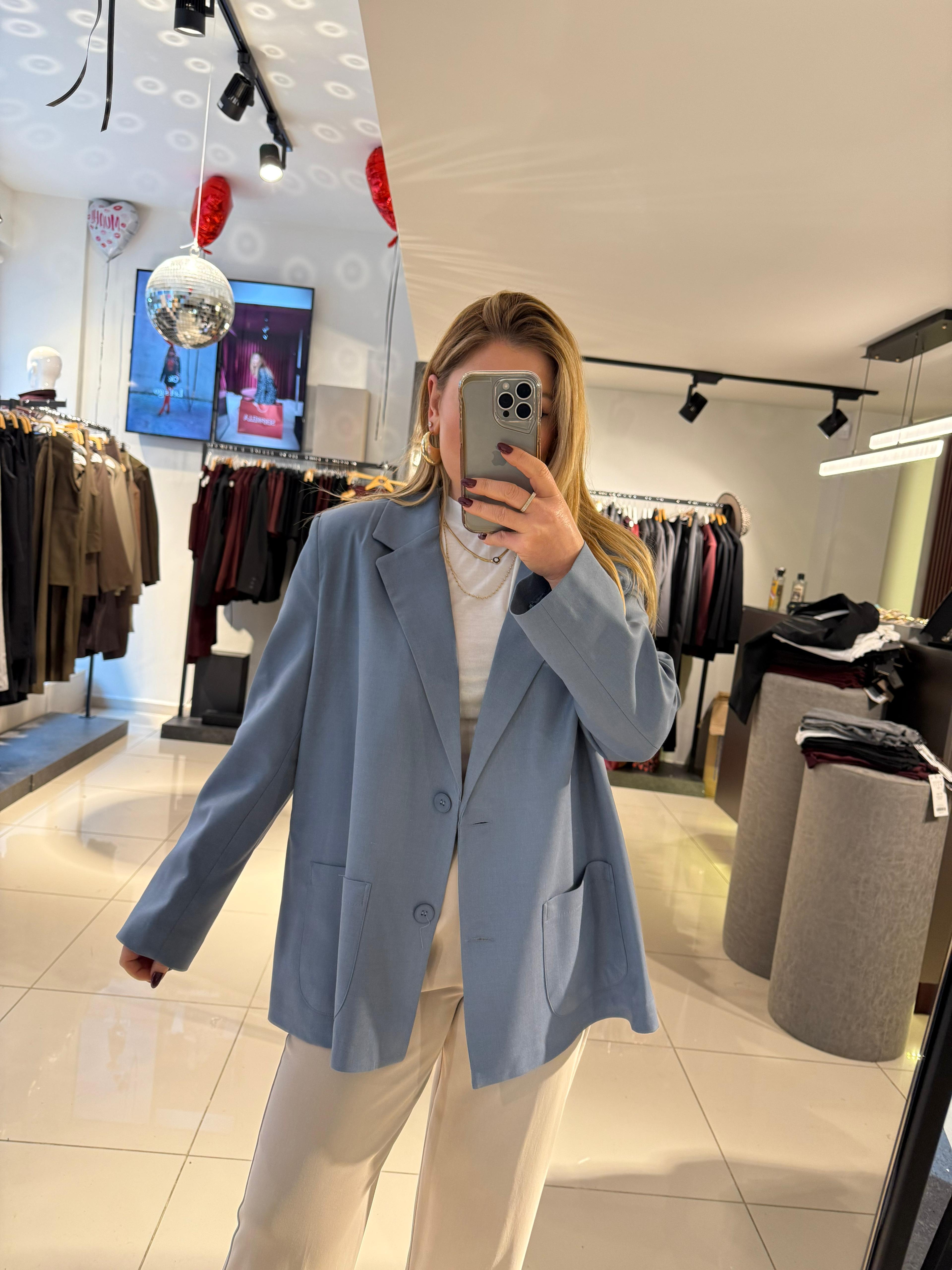 Ofis Şıklığı 8353 Ceket Mavi