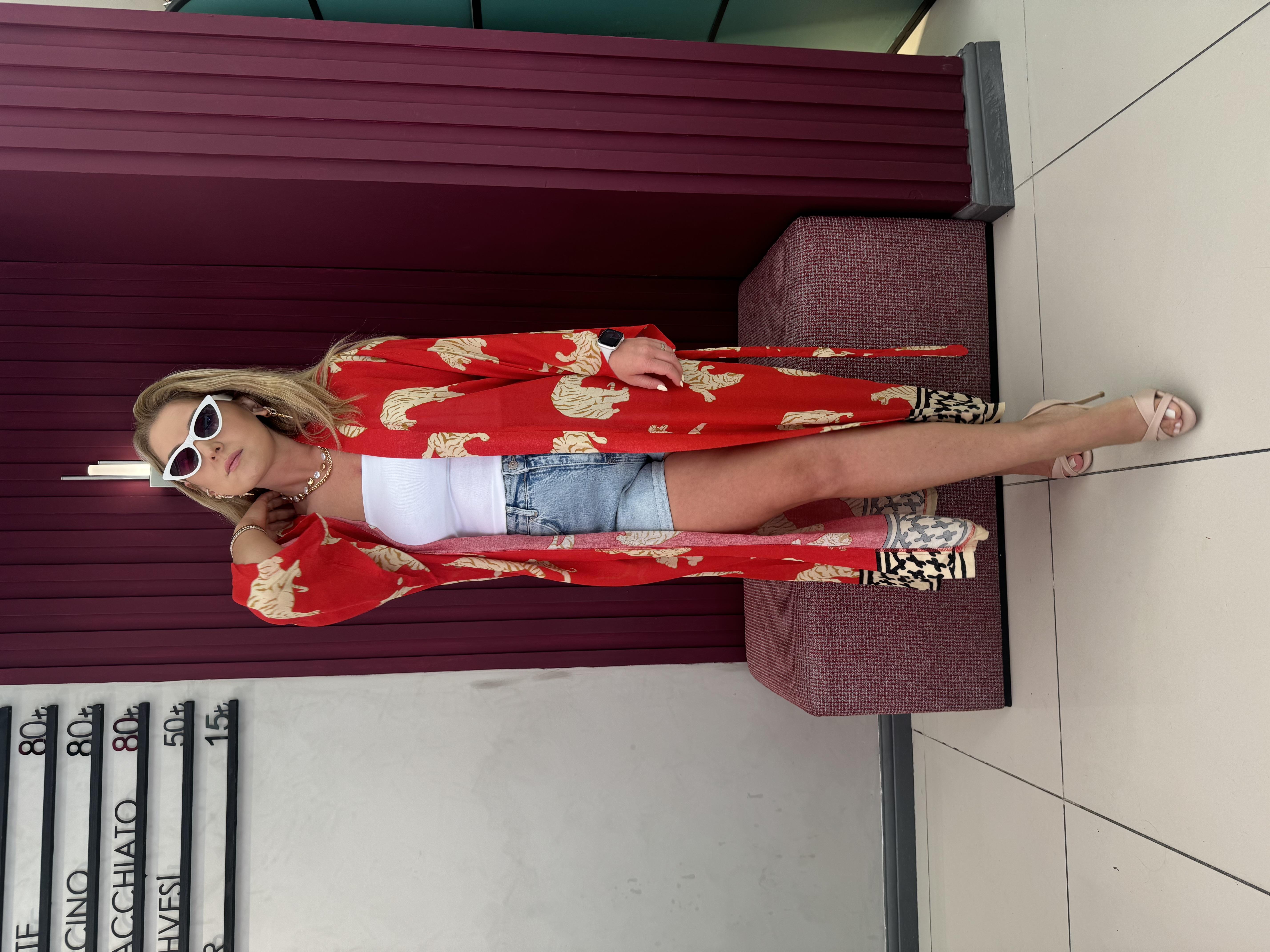 Dış Giyim 9447 Kimono Kırmızı