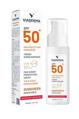 SPF+50 Yüksek Korumalı Güneş Kremi 100 ml – Hassas, Kuru ve Kızarık Ciltler İçin Etkili Koruma