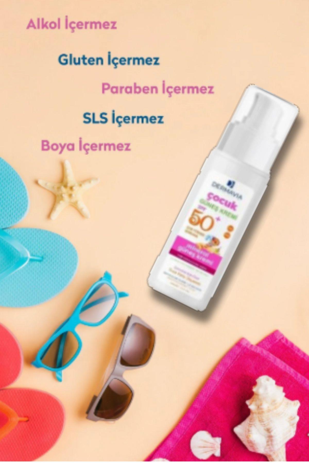 Dermavia Çocuk Güneş Kremi SPF 50 100 ml – Yüksek Koruma ile Hassas Ciltler İçin Güvenli Güneş Bakımı