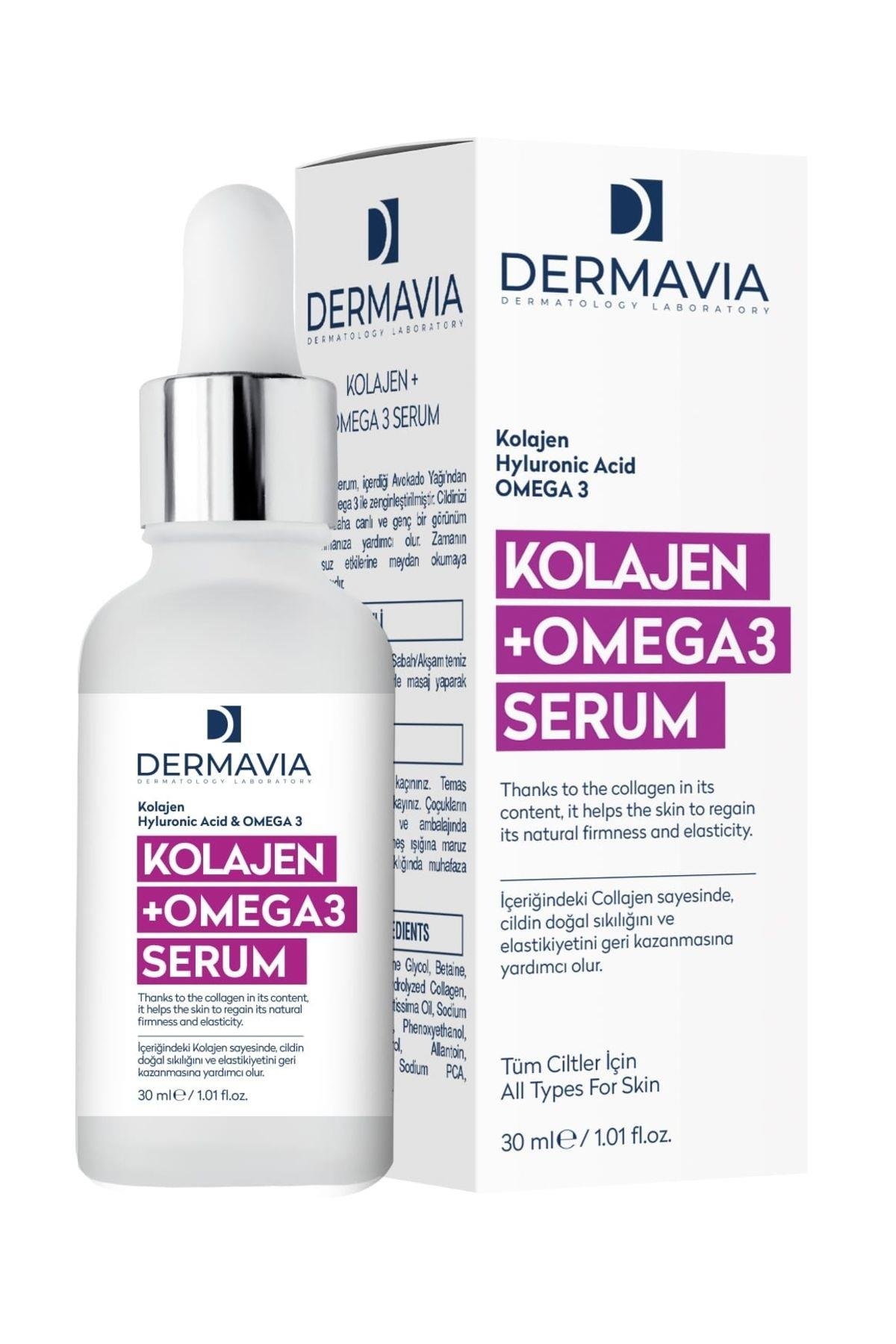 Dermavia Kolajen & Omega-3 Kırışıklık Karşıtı Serum 30 ml – Genç Görünüm İçin Besleyici Etki