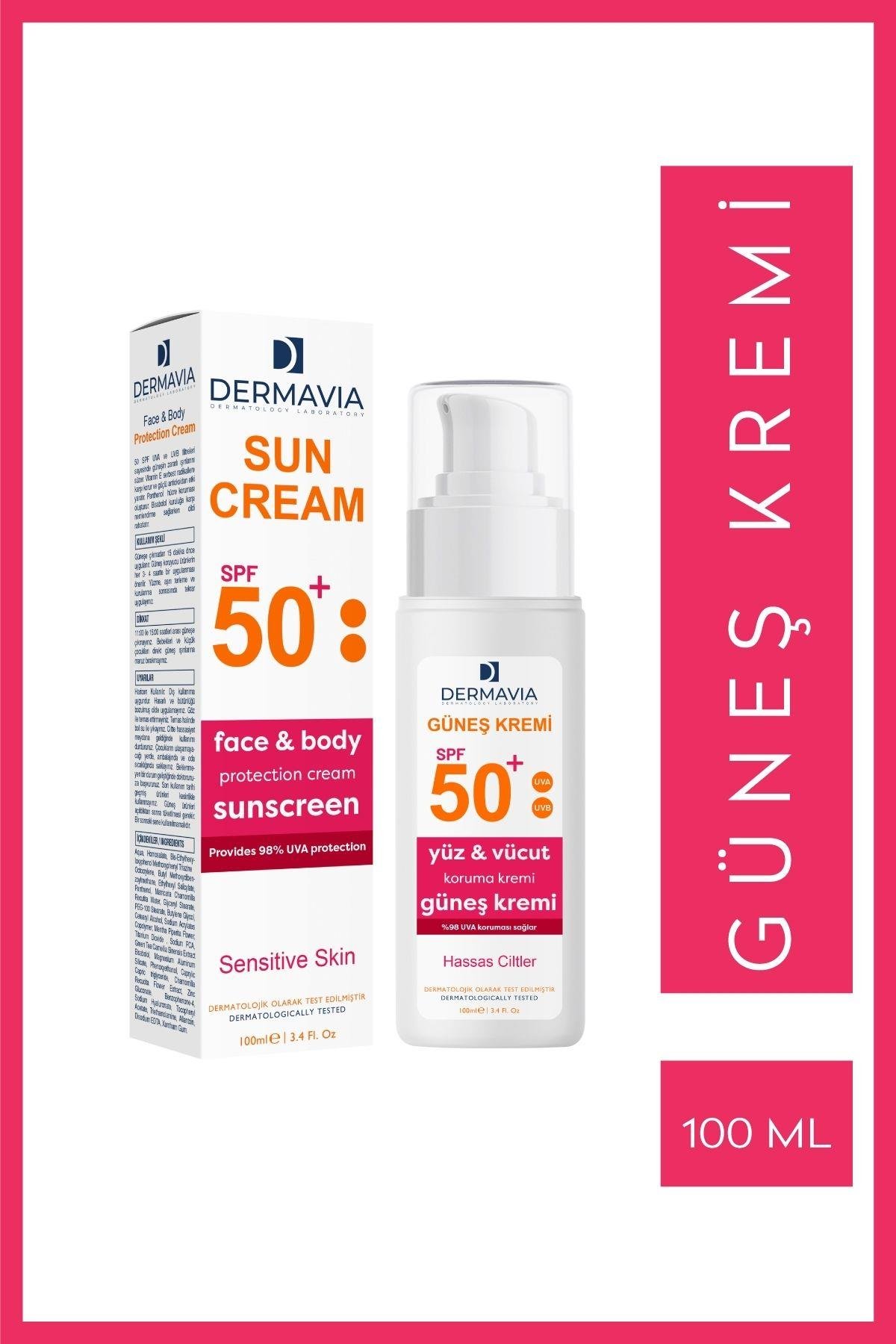 Hassas Ciltler İçin SPF 50 Yüz ve Vücut Güneş Kremi 100 ml – Güvenli ve Etkili Güneş Koruması
