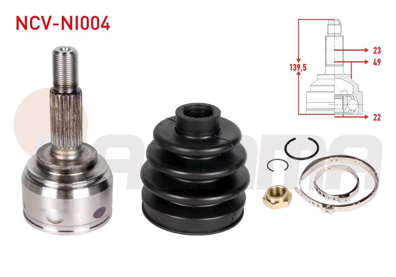 AKS KAFASI SOL-SAG ON DIS 23X22X49,3 UZUNLUK 142,3mm NISSAN MICRA (K12) 1.5 DCI 2003-2010/ NOTE (E11) 1.4i 16v 2006-2013