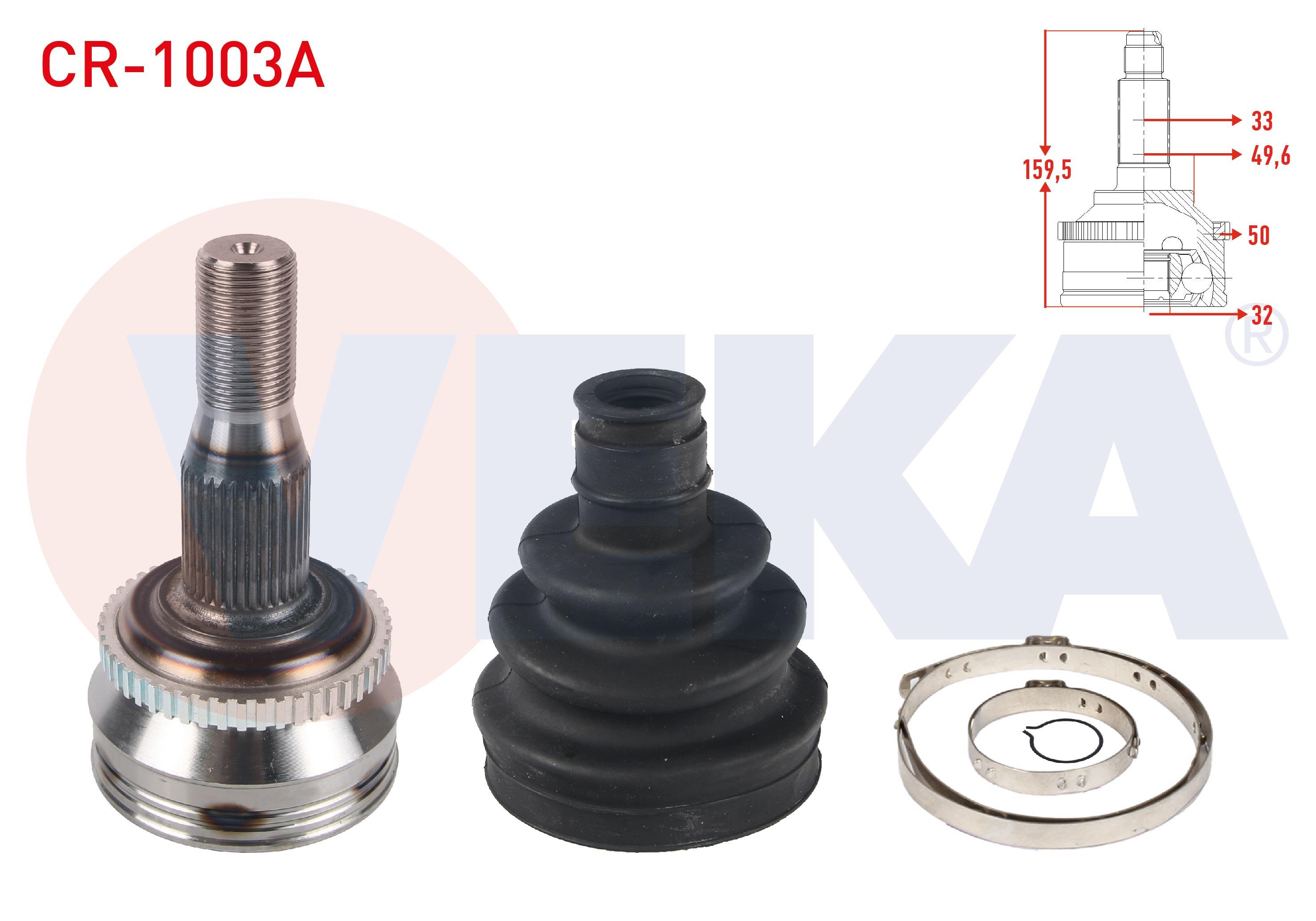 AKS KAFASI SOL-SAG ON DIS 33X32X49,6 ABSLI 50 DIS UZUNLUK 159,5mm CHRYSLER 300 M (LR) 3.5i 1998-2004