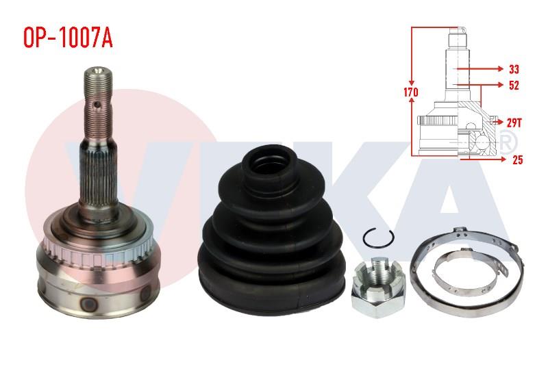 AKS KAFASI SOL-SAG ON DIS OPEL VECTRA B 2.0i ABSLI 29 DIS 33X25X52 UZUNLUK 170,8 mm 1995-2003 90334948 374262