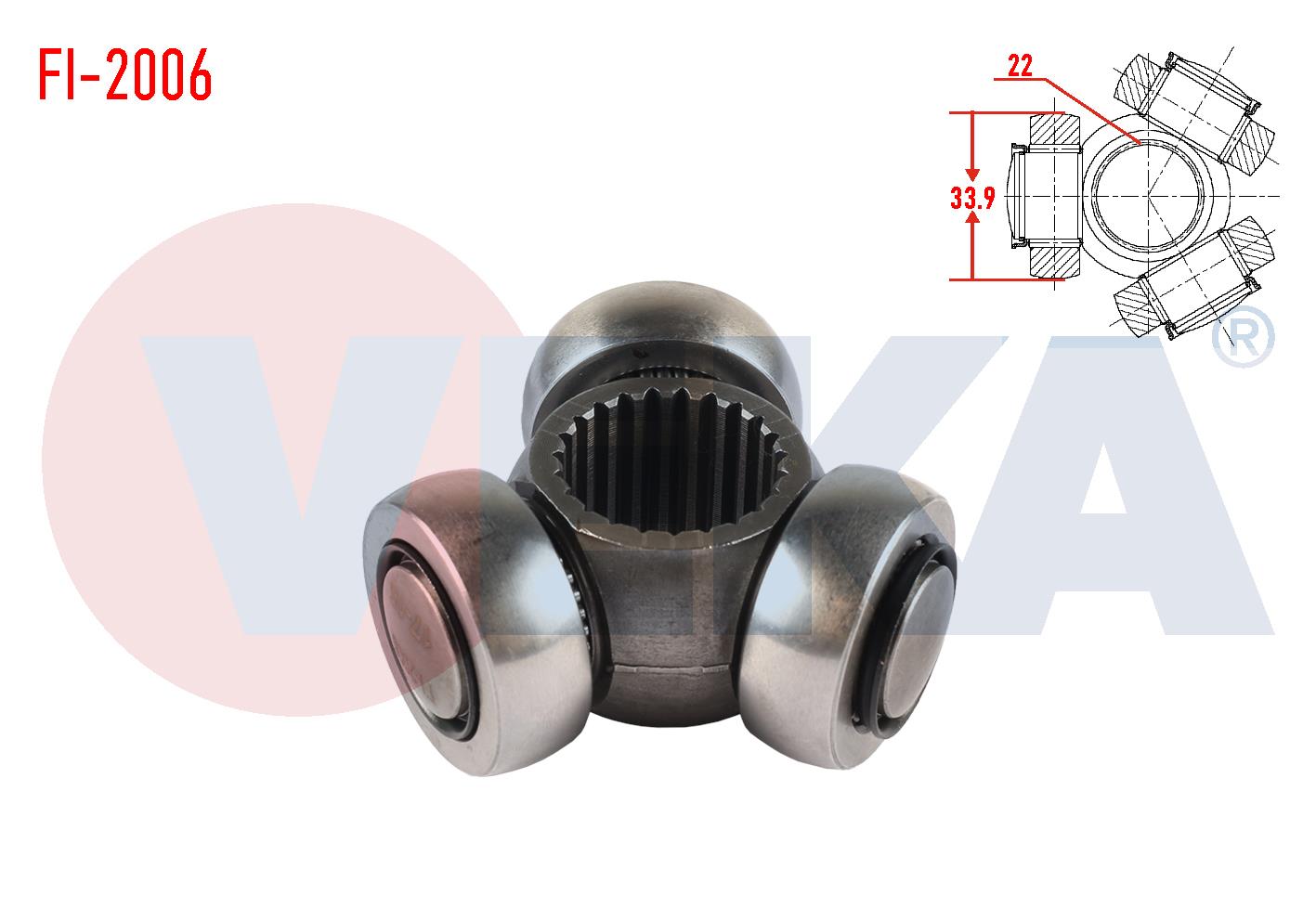 AKS MAFSALI SOL-SAG ON 33,9X22 FIAT GRANDE PUNTO 1.3 MJT 2005-2012 / FIORINO 1.3 MJT 2007- / IDEA 1.3 MJT 2003- / 500L 1.3 MJT 2012-
