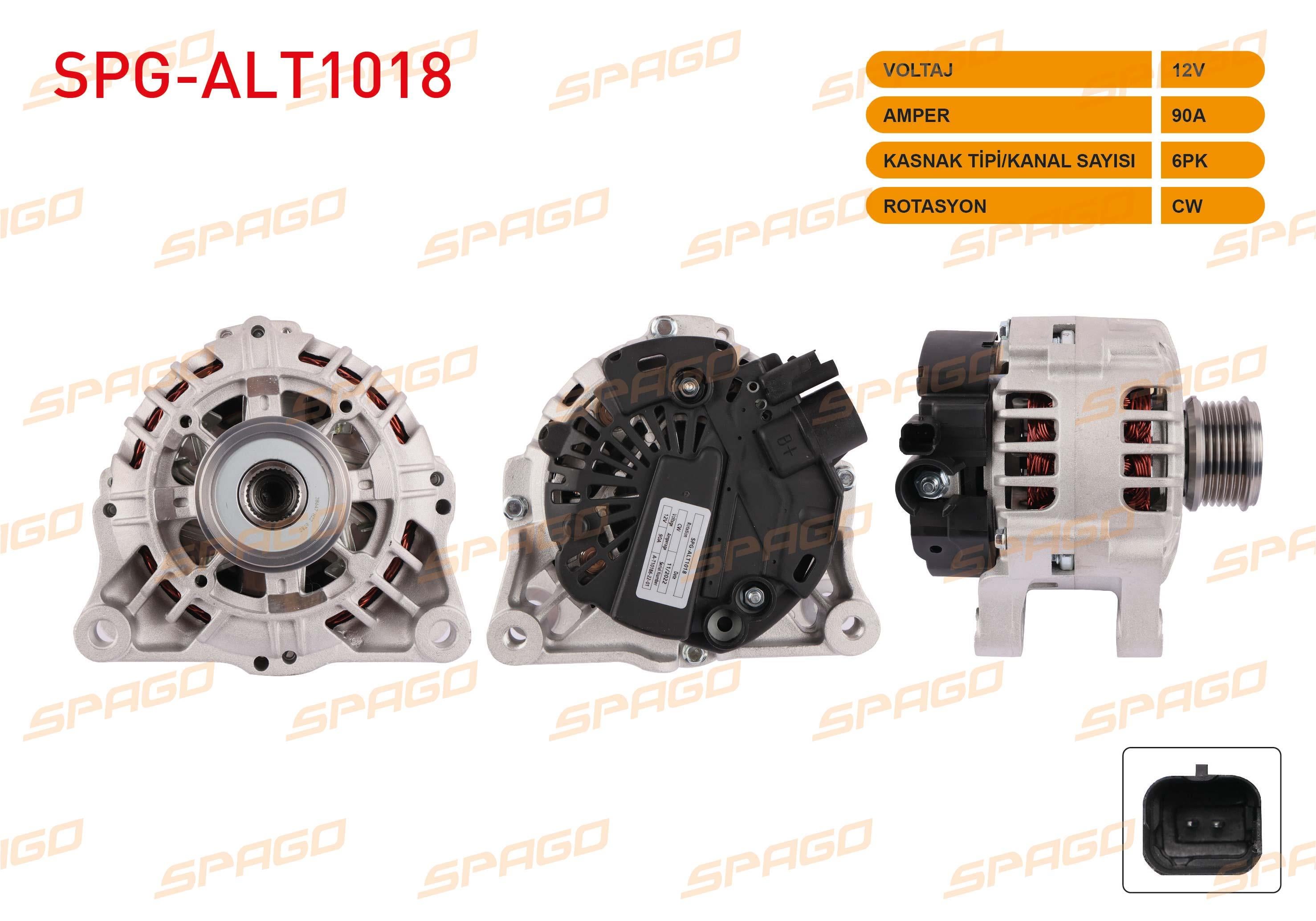 ALTERNATOR 12V/90A 6PK BIPPER 1.4 HDI 2008- / NEMO 1.4 HDI 2008-