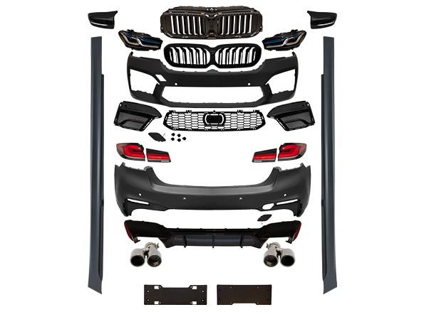 BODY KİT G30 PDCLI:ÖN/ARKA, 2B2-ÇıKıŞ, MRŞP-LI, PANJ-LU, EGZ.UÇLU, FAR/STOP, AYNA KAPAKLARı -///M5 (F90-LCI) STYLE- 2017-19