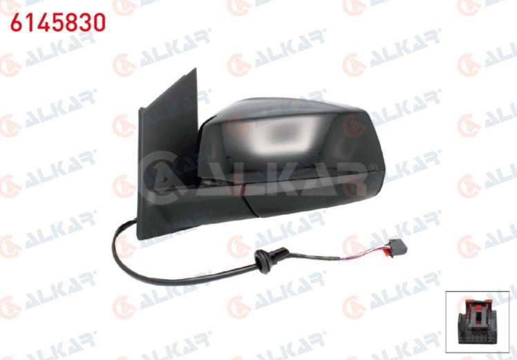 DIS DIKIZ AYNASI SOL ELEKTRIKLI ISITMALI OTOMATIK KATLANIR PARLAK SIYAH 7 PIN FORD TOURNEO CONNECT 2022- / VOLKSWAGEN CADDY V 2020-