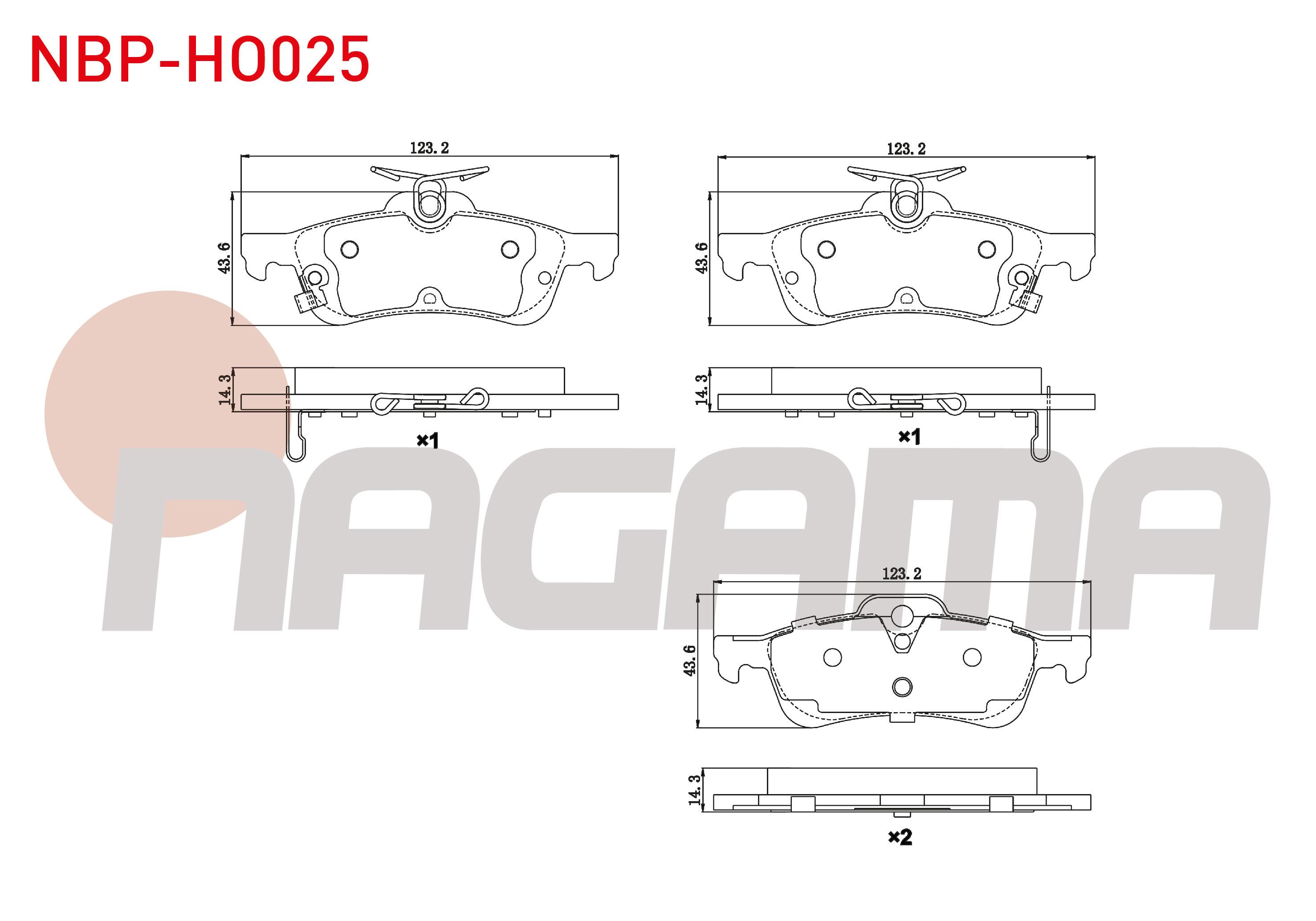 FREN BALATA ARKA IKAZLI HONDA CIVIC IX 1.6i 2012-2016/ CIVIC IX 1.6 I-DTEC 2012-2016/ CIVIC IX 1.4i 2012-2016/ TOYOTA YARIS (P13) 1.4 D-4D 2011-/ YARIS (P13) 1.33 2011-/ YARIS (P13) 1.5 HYBRID 2011-
