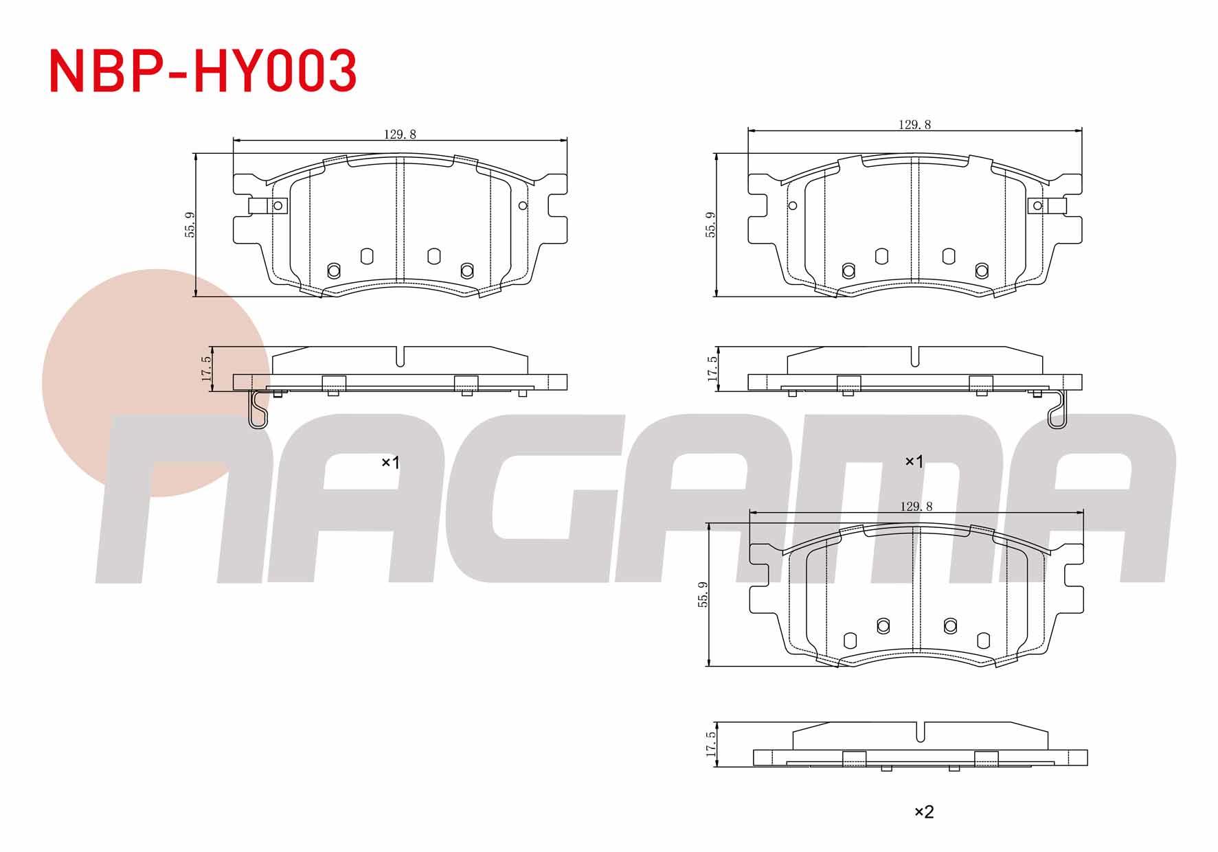 FREN BALATA ON IKAZLI HYUNDAI ACCENT ERA 1.5 CRDI 2006-2012 / ACCENT ERA 1.4i 16v 2006-2012 / ACCENT ERA 1.6 CVVT 2006-2012/ I20 (PB, PBT) 1.4 CRDI 2008-2015/ KIA RIO II 1.5 CRDI 2006-2011