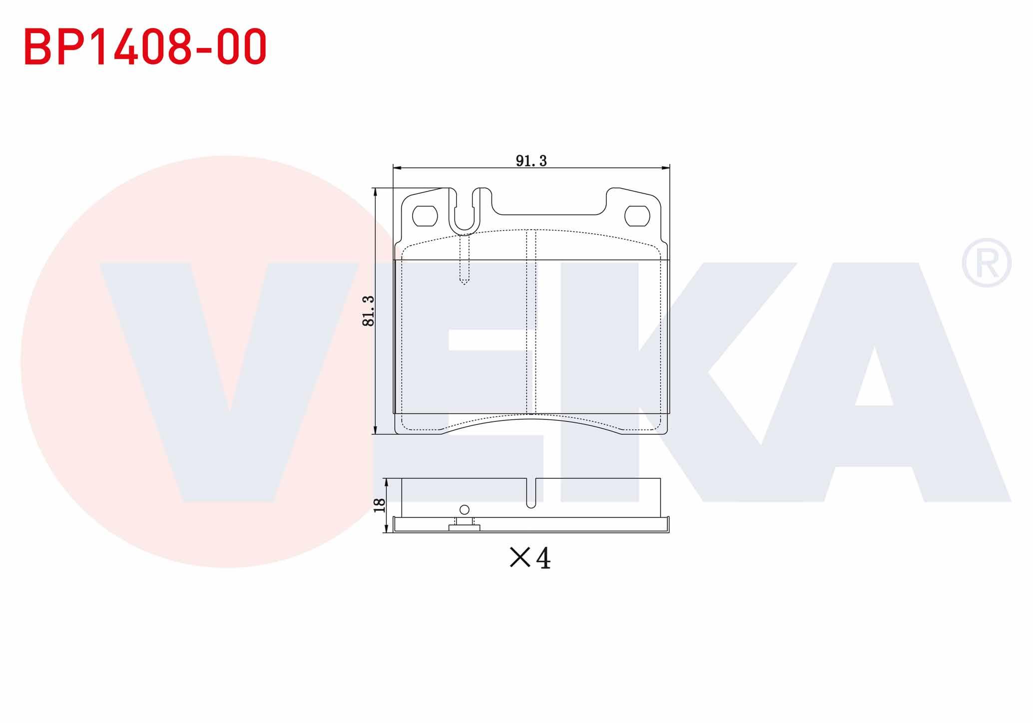 FREN BALATA ON MERCEDES S SERISI (W140) S 320 1991-1998 / S SERISI (W140) S 300 1991-1998