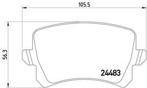 FREN BALATASI ARKA TİGUAN-PASSAT-CADDY-A6-Q3 06> GDB1763 / FDB4058 3C0698451F 5N0698451 2448301