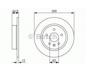 FREN DİSKİ ARKA TAKIM 15 INCH 268MM ASTRA J A13DTE-A16XER-A14NET 10> FRD DDF1872 13502134 569074