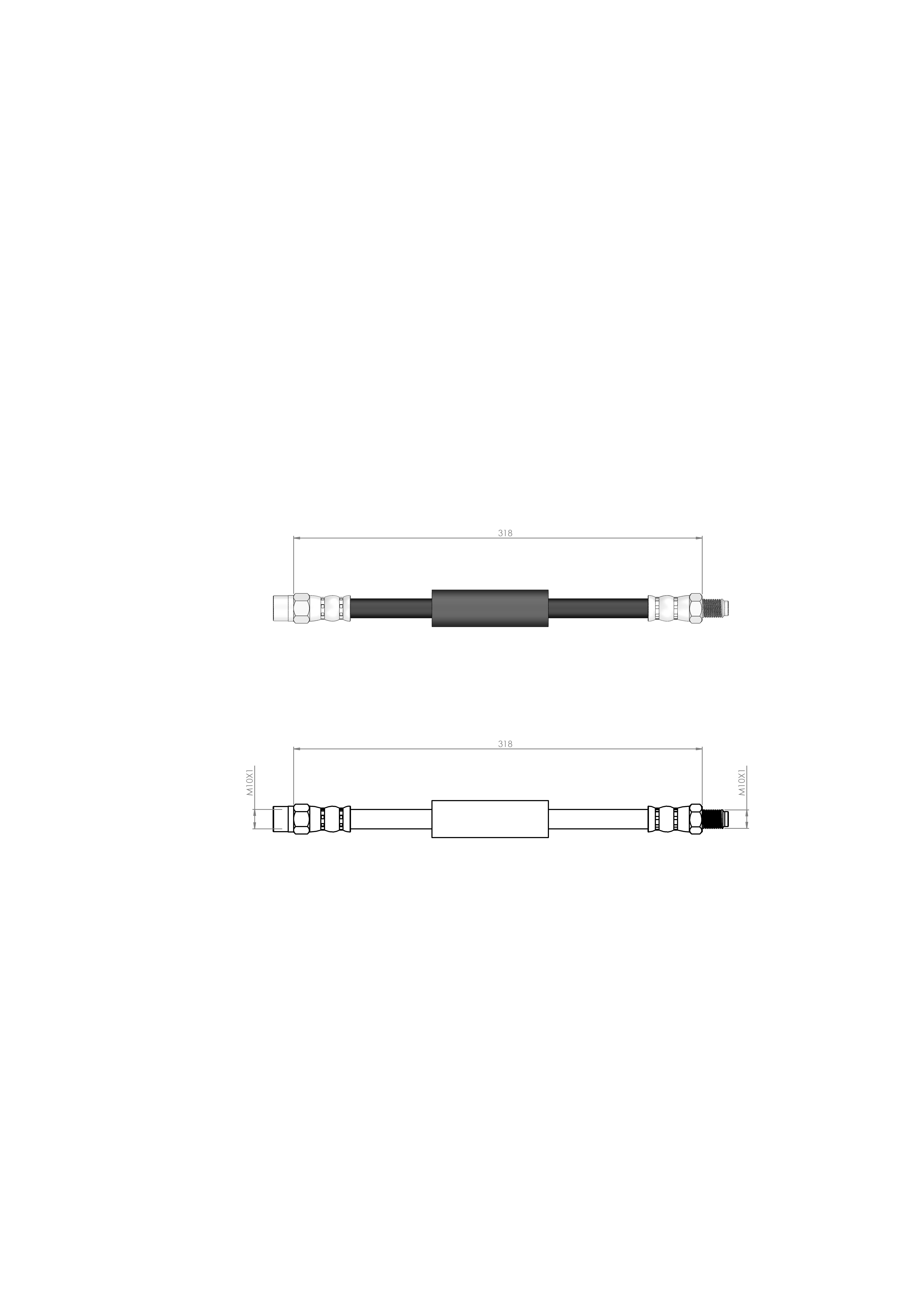 FREN HORTUMU ARKA BMW 7 F01 , F02 , F03 , F04 08 - 15 34326789263