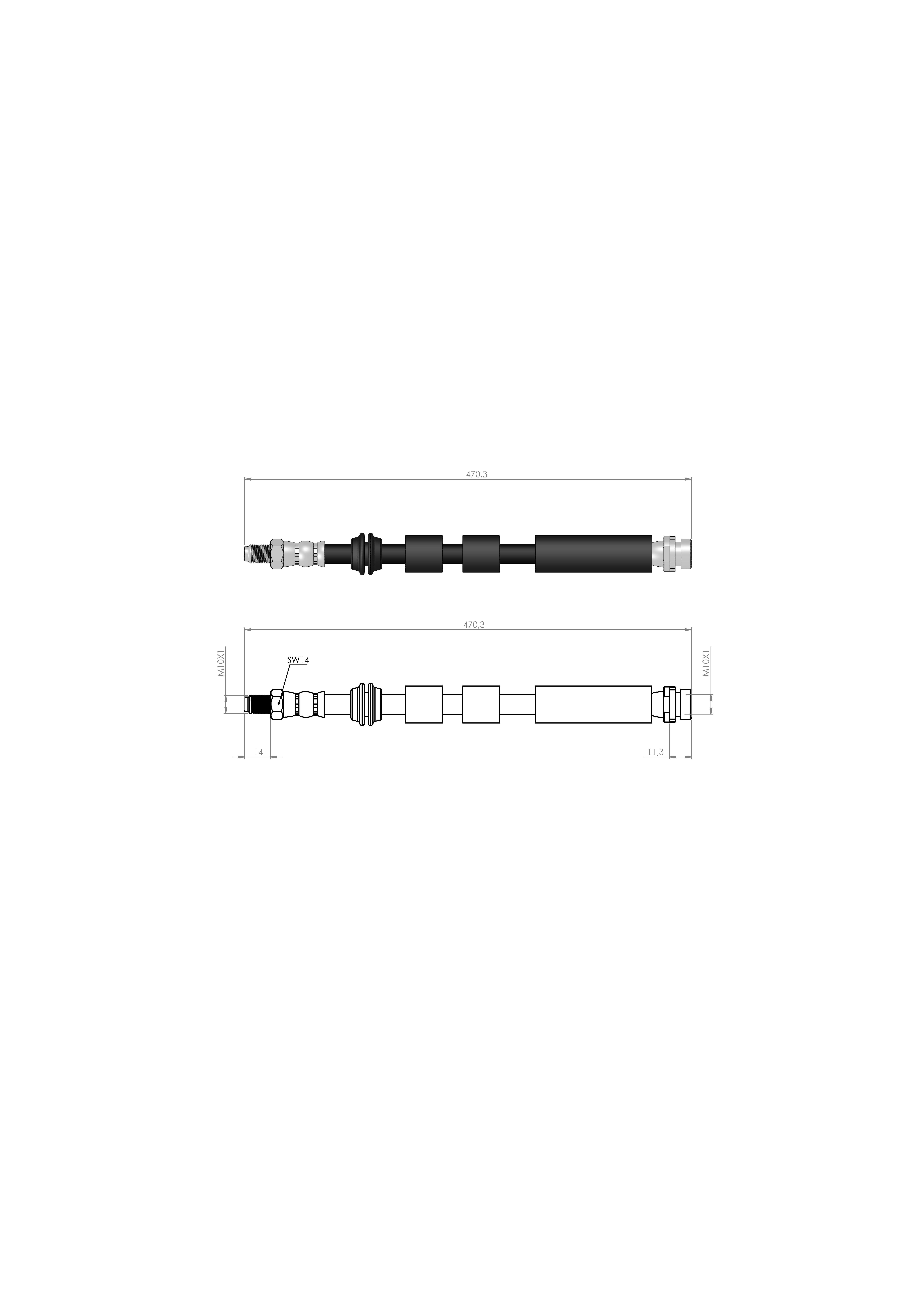 FREN HORTUMU ÖN MONDEO III 00-07 C2S23447 - 1X432078AB - C2S9232 - C2S46536 - 1114757 1212748 - 1444730 - 1S712078AG - 1S712078AE - 1S712078AF -