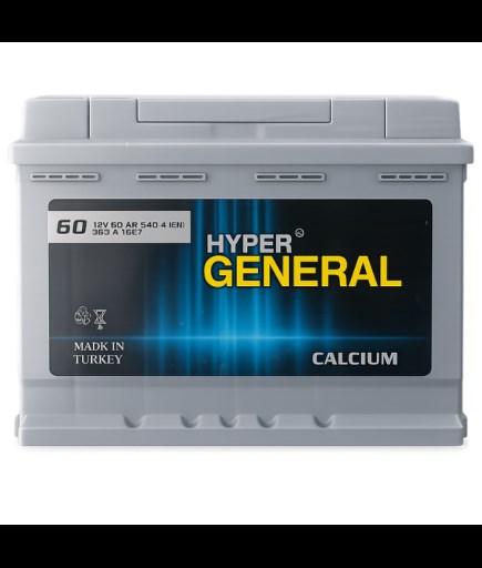 GENERAL 60 AH AMPER AKÜ AVRUPA/TAM KAPALI