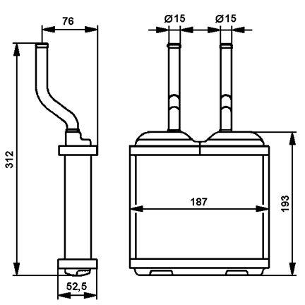 KALORIFER RADYATORU BRAZING OPEL CORSA B 1.2I 1993-2000 - 62459431-52463287