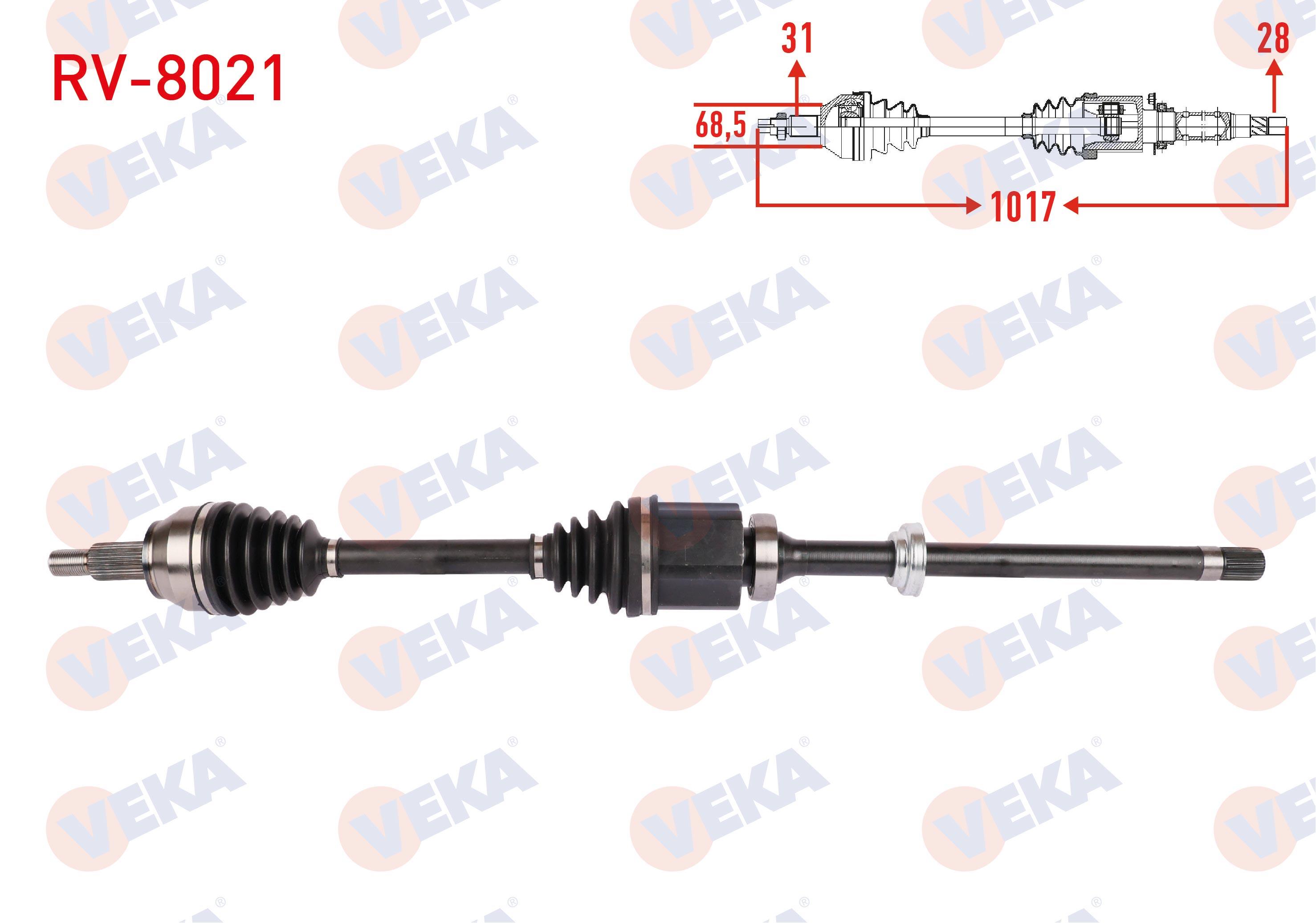 KOMPLE AKS SAG ON UZUNLUK 1017mm LAND ROVER EVOQUE 2.0 4X4 A-T 2011-2019