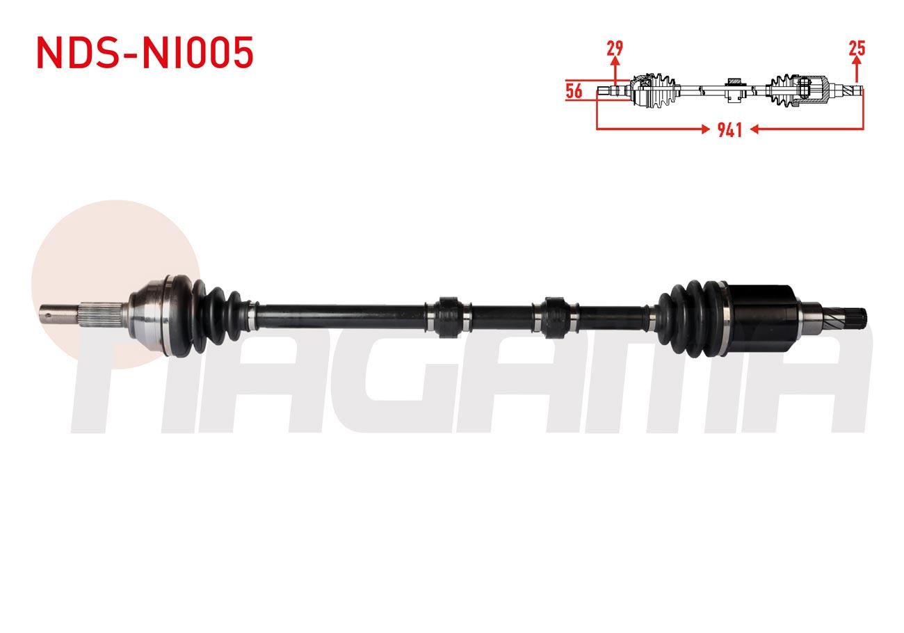 KOMPLE AKS SAG ON UZUNLUK 941mm NISSAN QASHQAI (J10) 1.6i A-T 2007-2014
