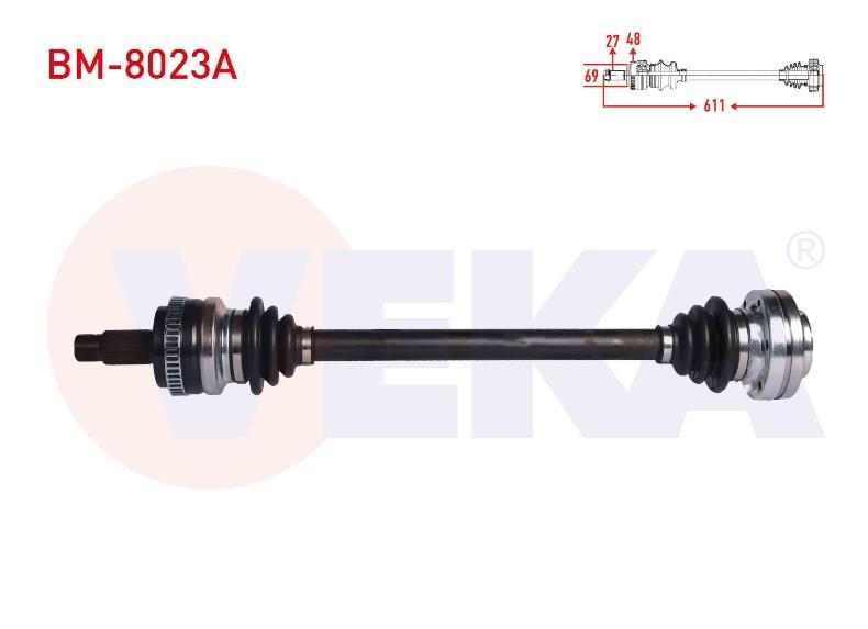 KOMPLE AKS SOL ARKA BMW 3 SERISI (E90) 320 i A-T ABSLI 48 DIS UZUNLUK 611 mm 2005-2011 33217523959