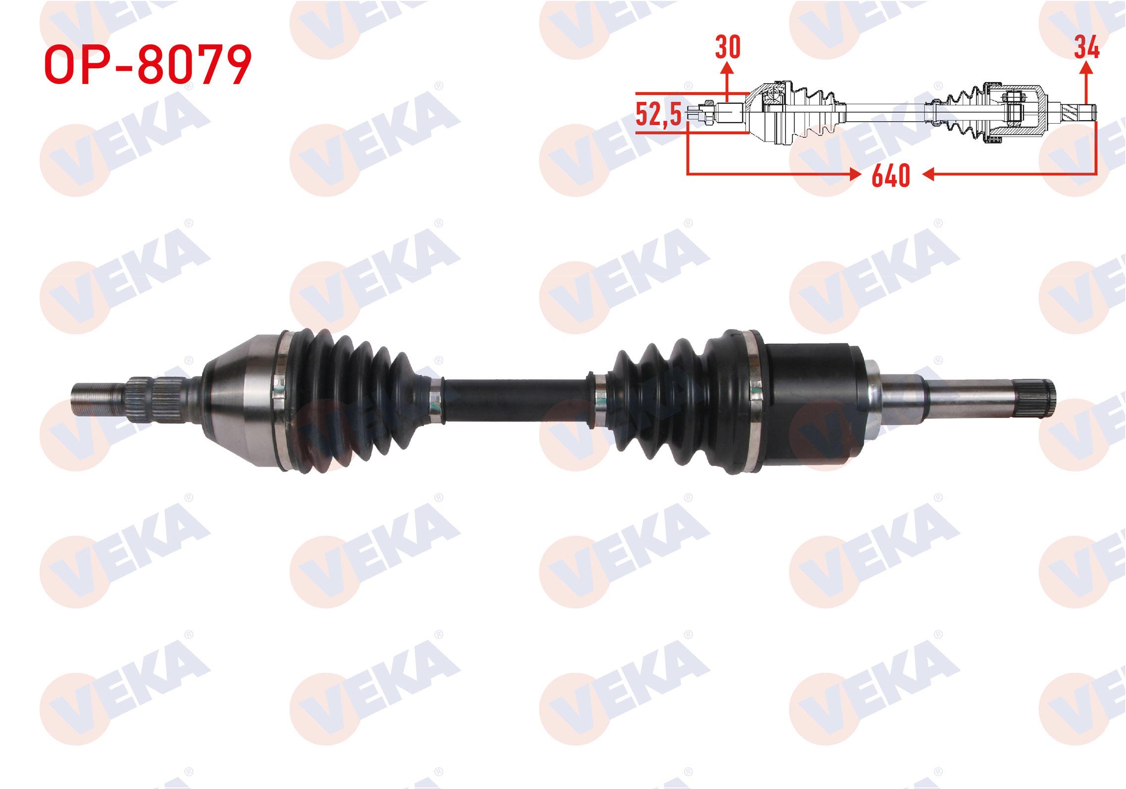 KOMPLE AKS SOL ON UZUNLUK 640mm OPEL ASTRA J HB 1.6 SIDI - 1.6 T A-T 2009-2016/ ASTRA J SEDAN 1.6 CDTI 1.6 SIDI 1.6 T A-T 2009-2016/ ASTRA J SW