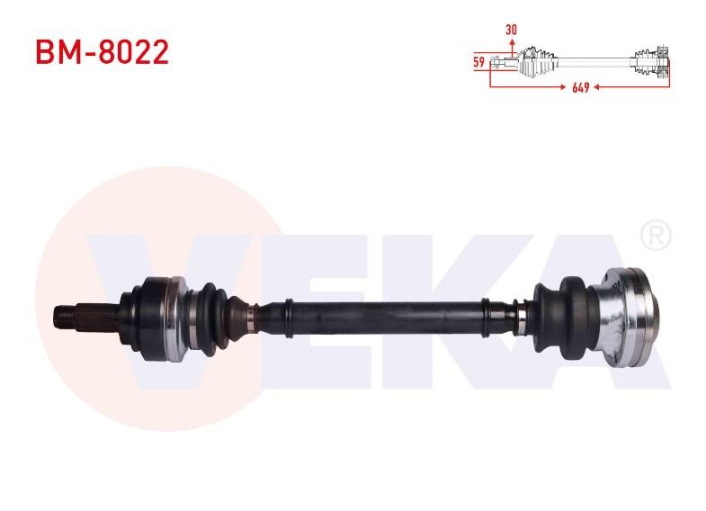 KOMPLE AKS SOL-SAG ARKA BMW 5 SERISI (E60) 530 D UZUNLUK 649 mm 2003-2010 33207572430 33207526745 33207521630