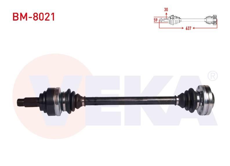 KOMPLE AKS SOL-SAG ARKA BMW X5 (E53) 3.0 D UZUNLUK 637 mm 2000-2007 304498 33207500914