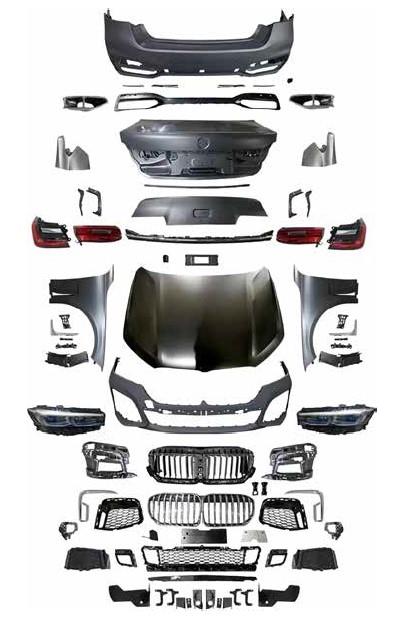 KOMPLE BODY KİT F01/F02 [DONUSUM => G11/G12-LCI] 0-0-ÇıKıŞ, PANJ-LU, EGZ.UÇLU, KAPUT/ÇAMURLUK/BAGAJ KAP., FAR/STOP -///M-SPORT-