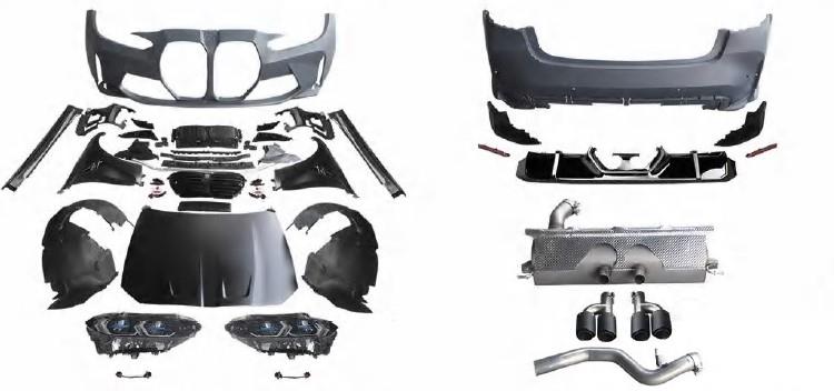 KOMPLE BODY KİT F30+LCI [DONUSUM => G80] 2B2-YANDANÇıKıŞ, MRŞP-LI, PANJ-LU, EGZ.UÇLU, KAPUT/ÇAMURLUK, FARLAR -///M3-