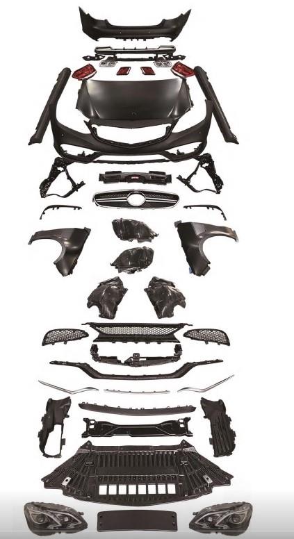KOMPLE BODY KİT W212 [2009-12 DONUSUM=> 2013-16] PDCLI:ÖN/ARKA, 00-00-ÇıKıŞ, MRŞP-LI, PANJ-LU, EGZ.UÇLU, KAPUT/ÇAMURLUK, FAR/STOP -AMG E63-