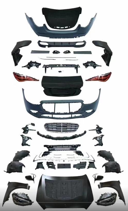 KOMPLE BODY KİT W221 [DONUSUM=> W223] 0-0-ÇıKıŞ, PANJ-LU, EGZ.UÇLU, KAPUT/ÇAMURLUK/BAGAJ KAP., FAR/STOP, AYNALAR -S450 SPORT-