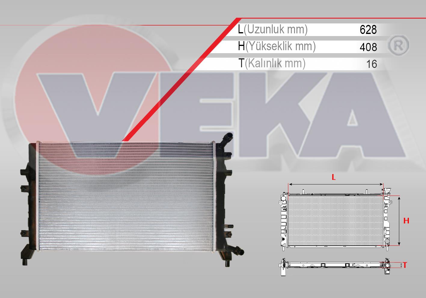 RADYATÖR SU ÖNDEKİ BRAZING  GOLF 5 1.4 TSI CAXA 2003-2009 1K0121251CM
